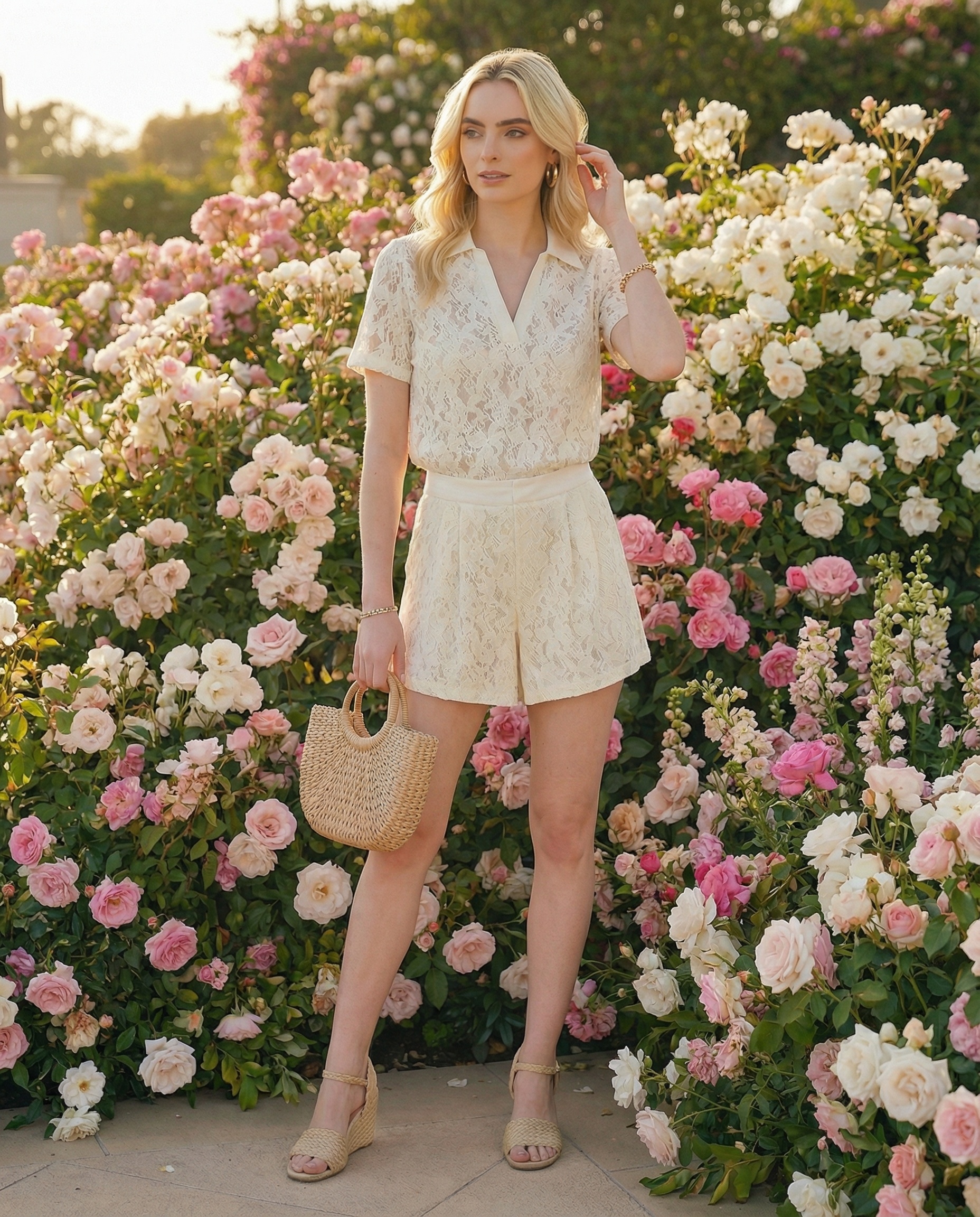 Wholesaler Giovanni Paris - LACE AND EMBROIDERED SEQUINS POLO