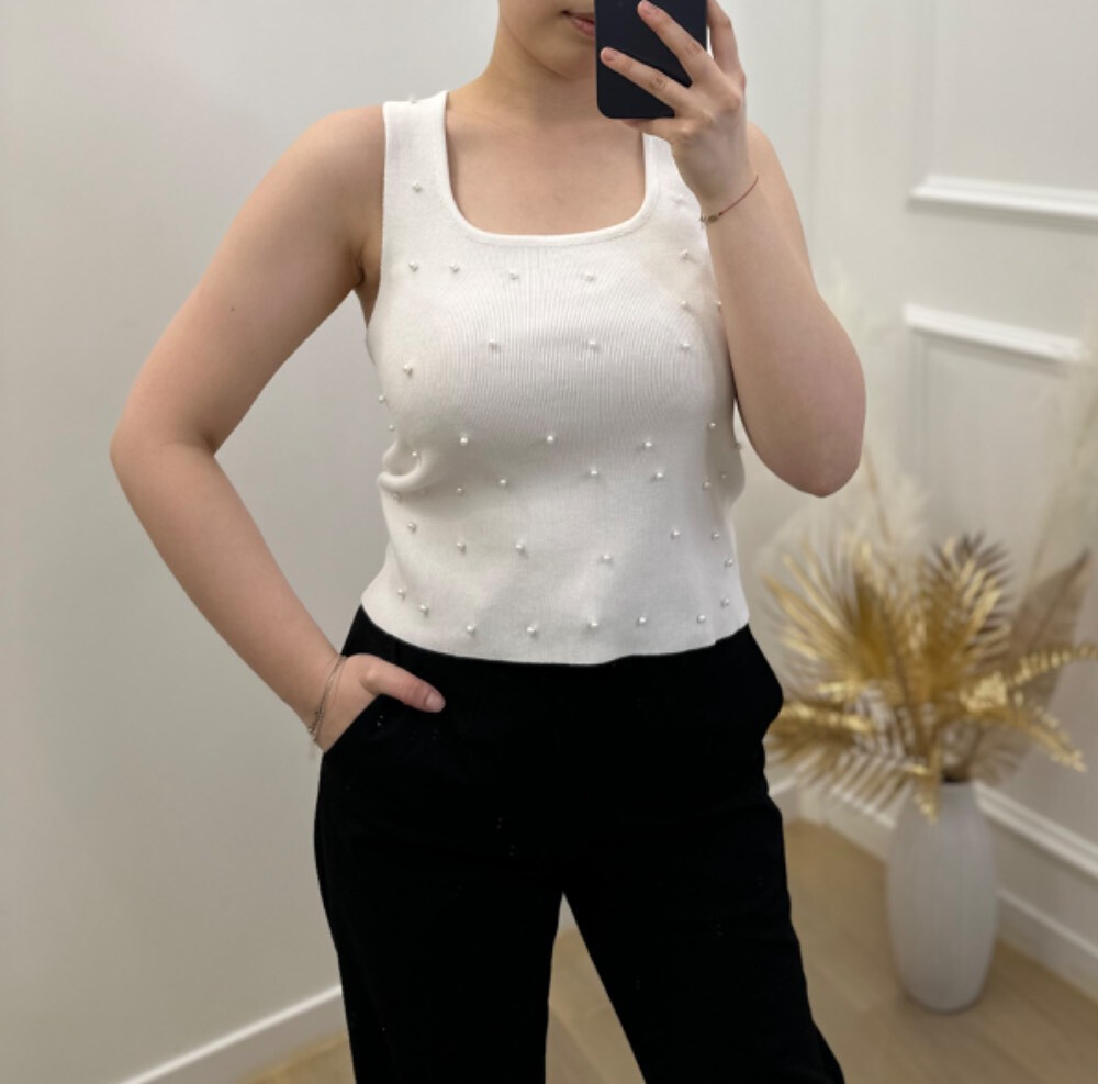 Wholesaler Giracoo - Top with pearls
