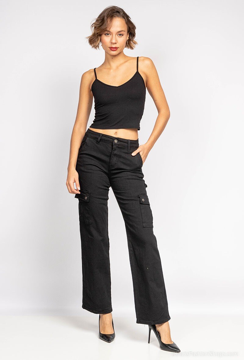 Grossiste Girl Vivi - Jean cargo droit