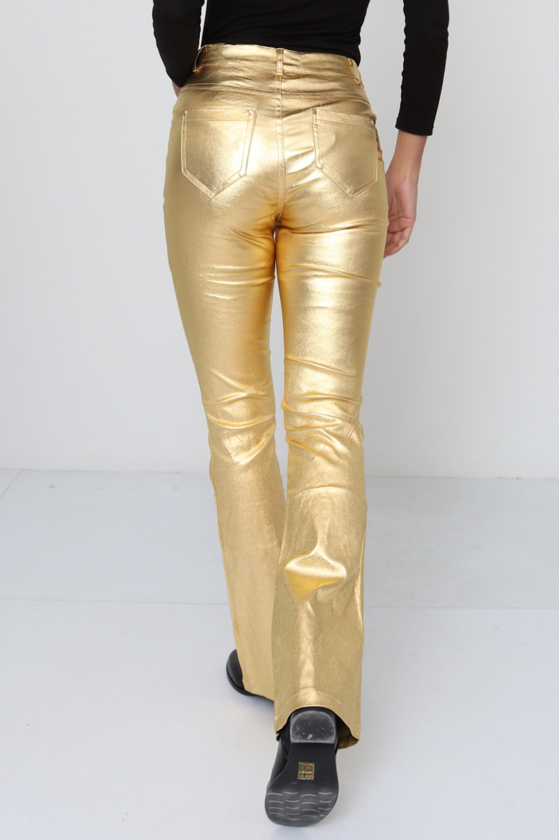 Grossiste Girl Vivi - Pantalon évasé en similicuir
