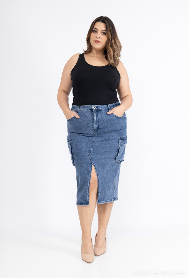 Grossiste Girl Vivi - Jupe long avec cargo