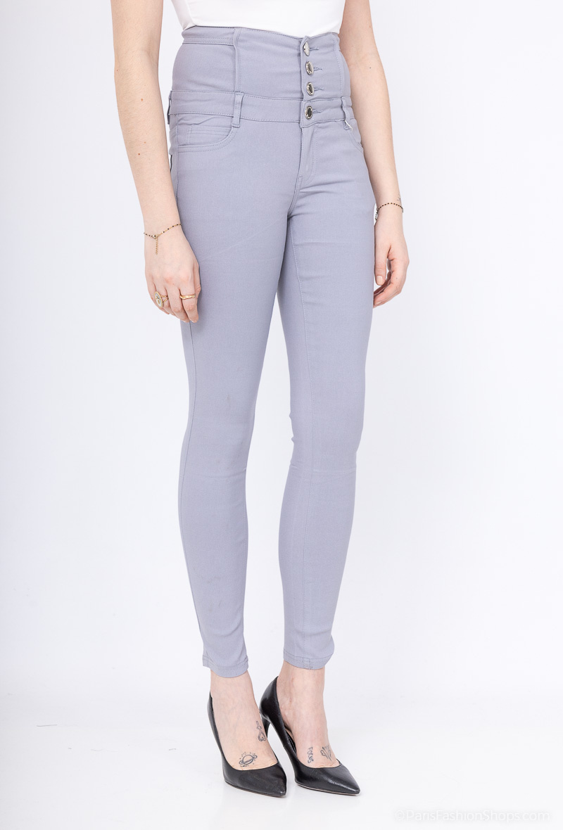 Grossiste Girl Vivi - Pantalon boutonné taille haute