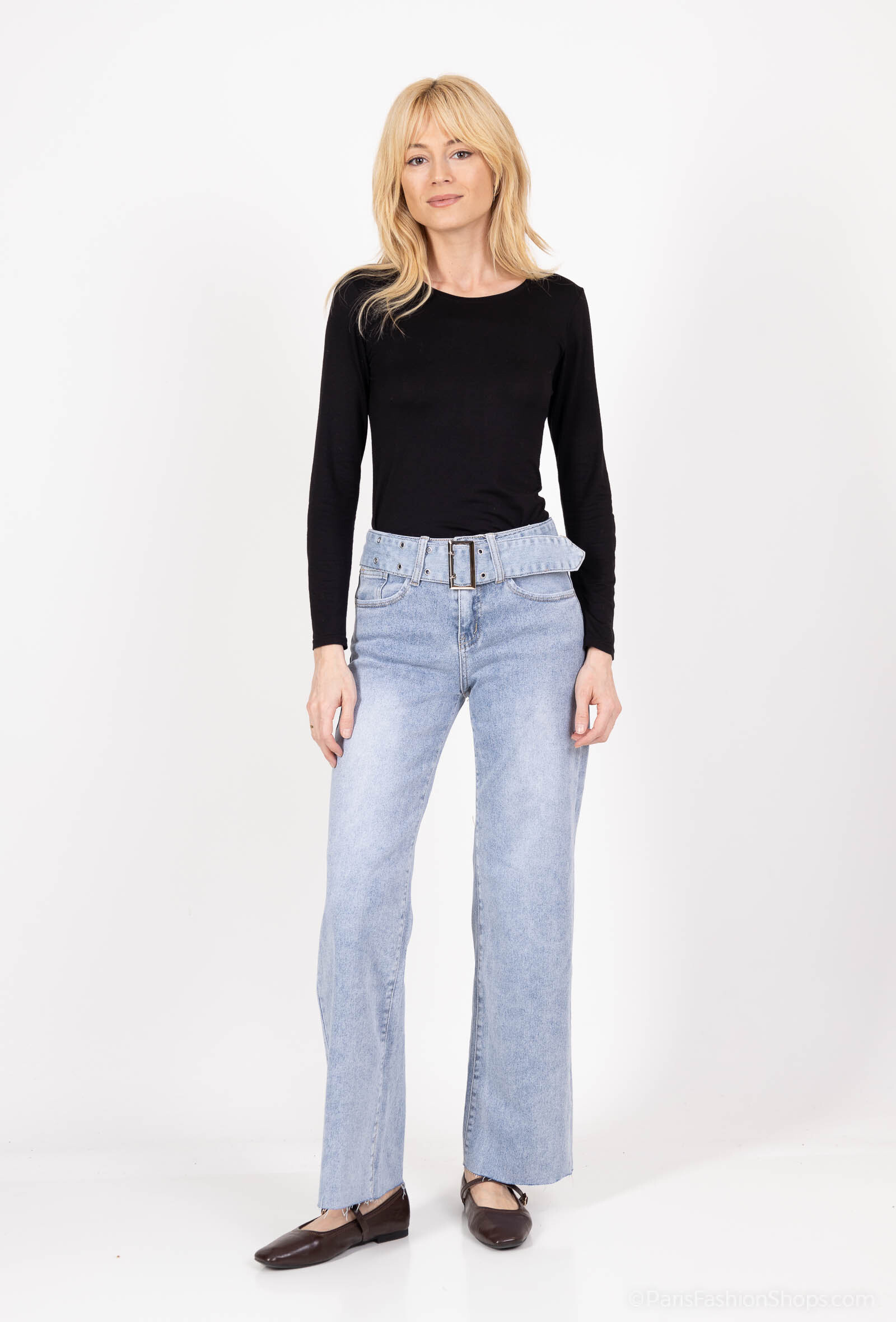Wholesaler Girl Vivi - flared jeans with belt