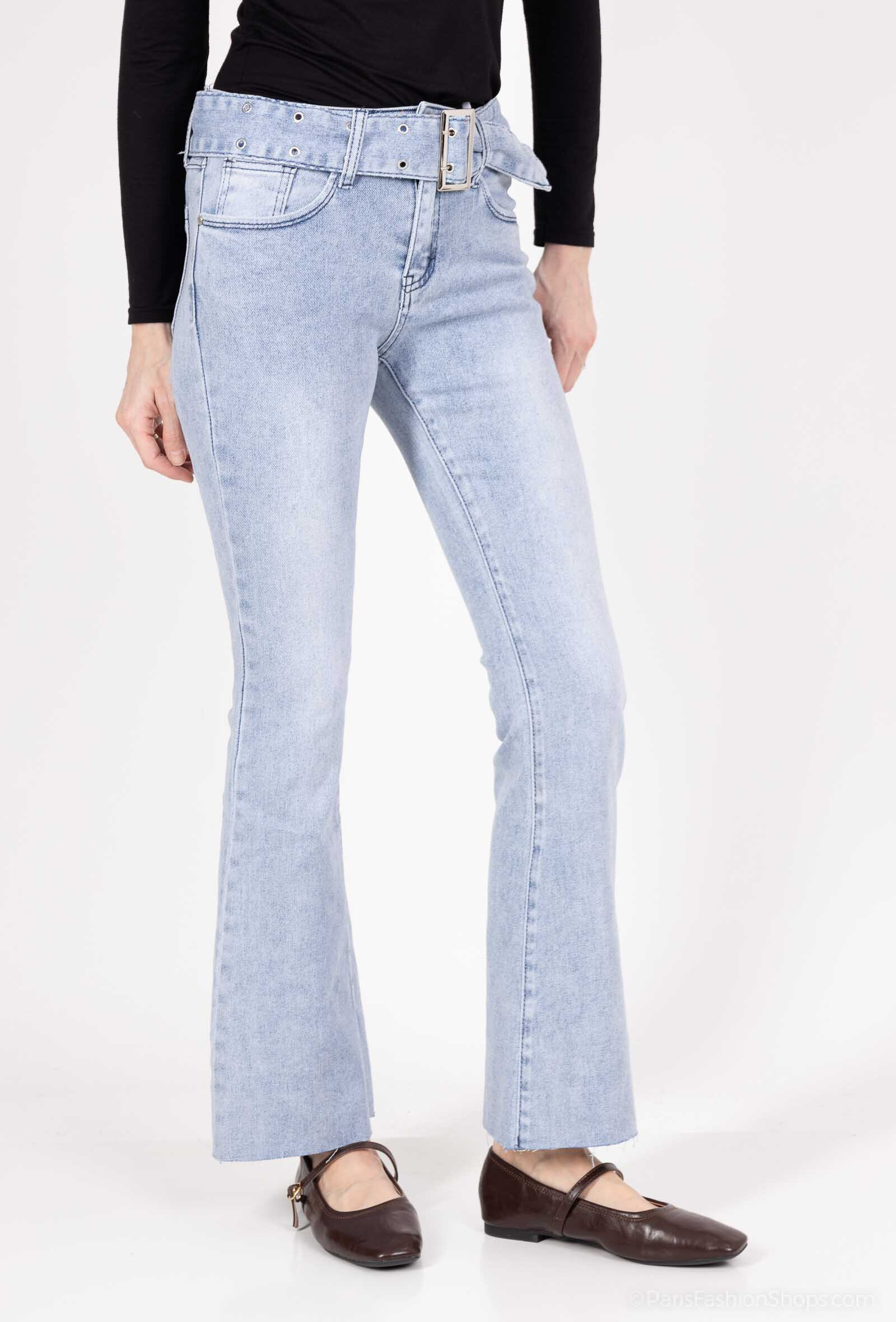 Wholesaler Girl Vivi - flared jeans with belt