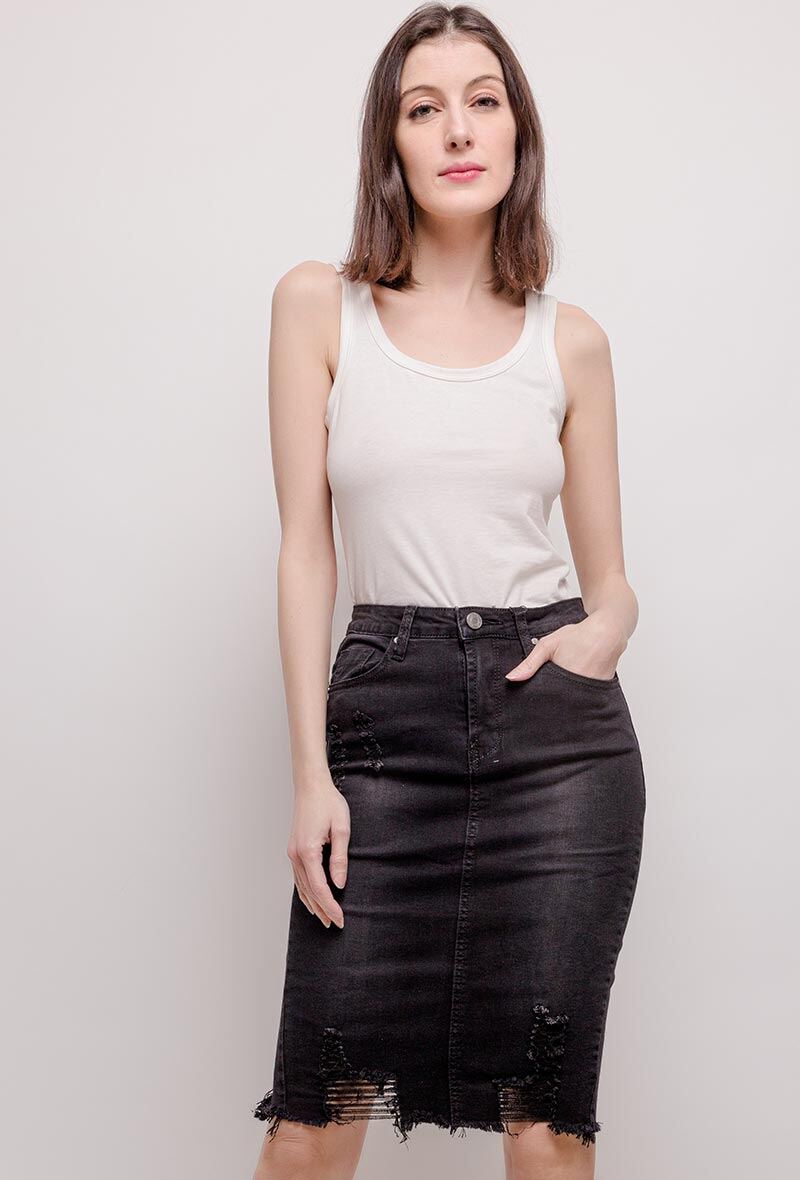 Grossiste Girl Vivi - Jupe déchirée