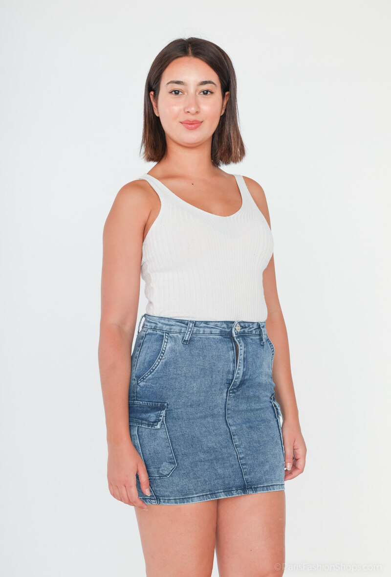 Grossiste Girl Vivi - Cargo jupe en coton