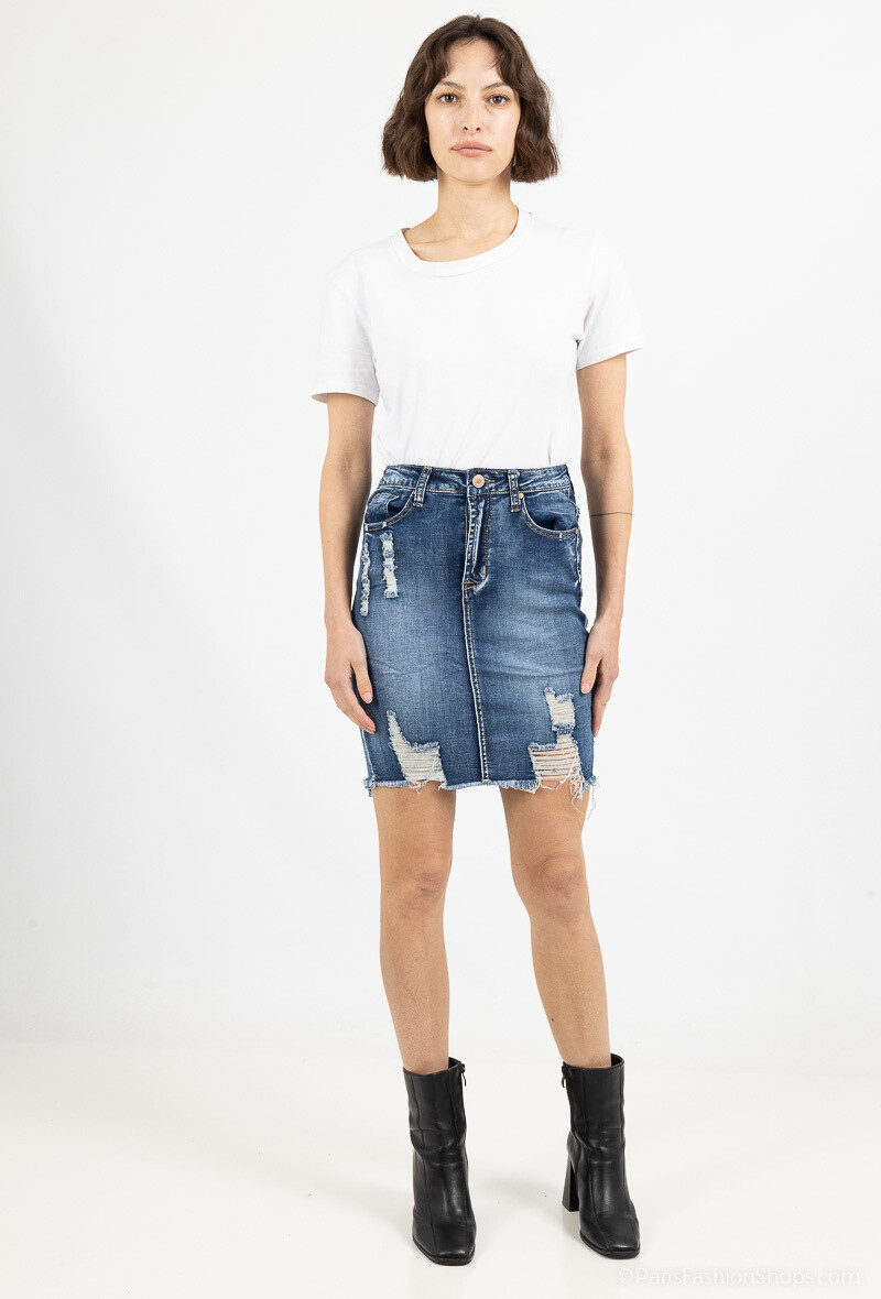 Wholesaler Girl Vivi - Ripped skirt