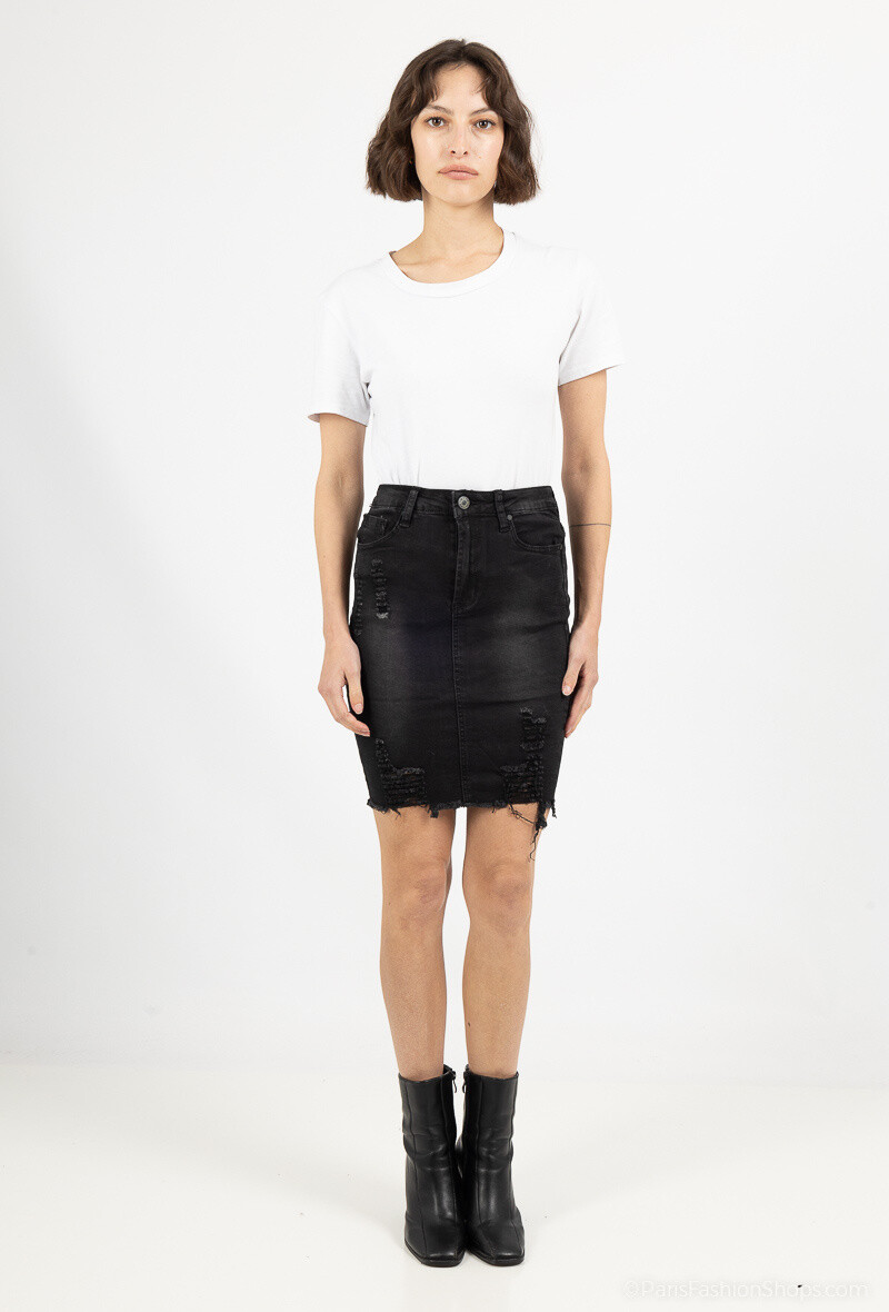 Wholesaler Girl Vivi - Ripped skirt