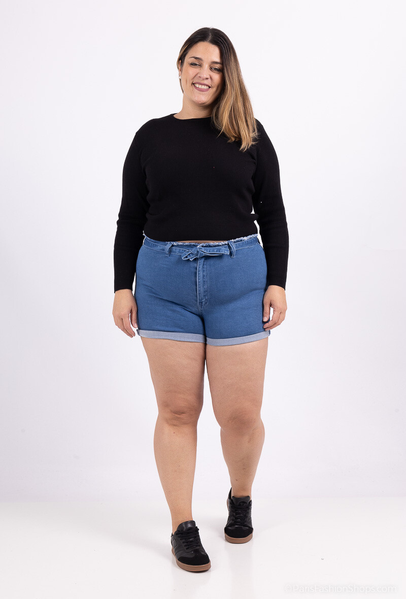 Grossiste Girl Vivi - Short avec ceinture