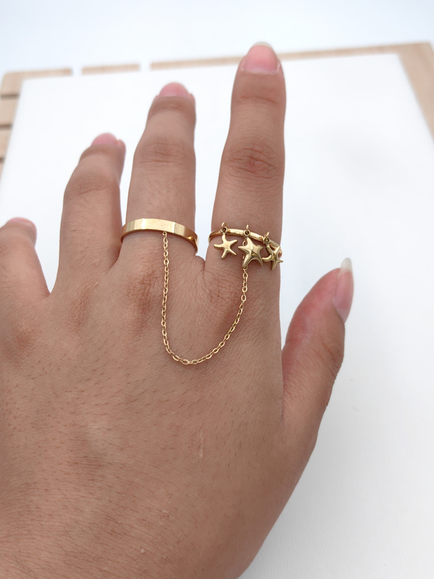 Mayorista Glam Chic - Anillo de acero inoxidable