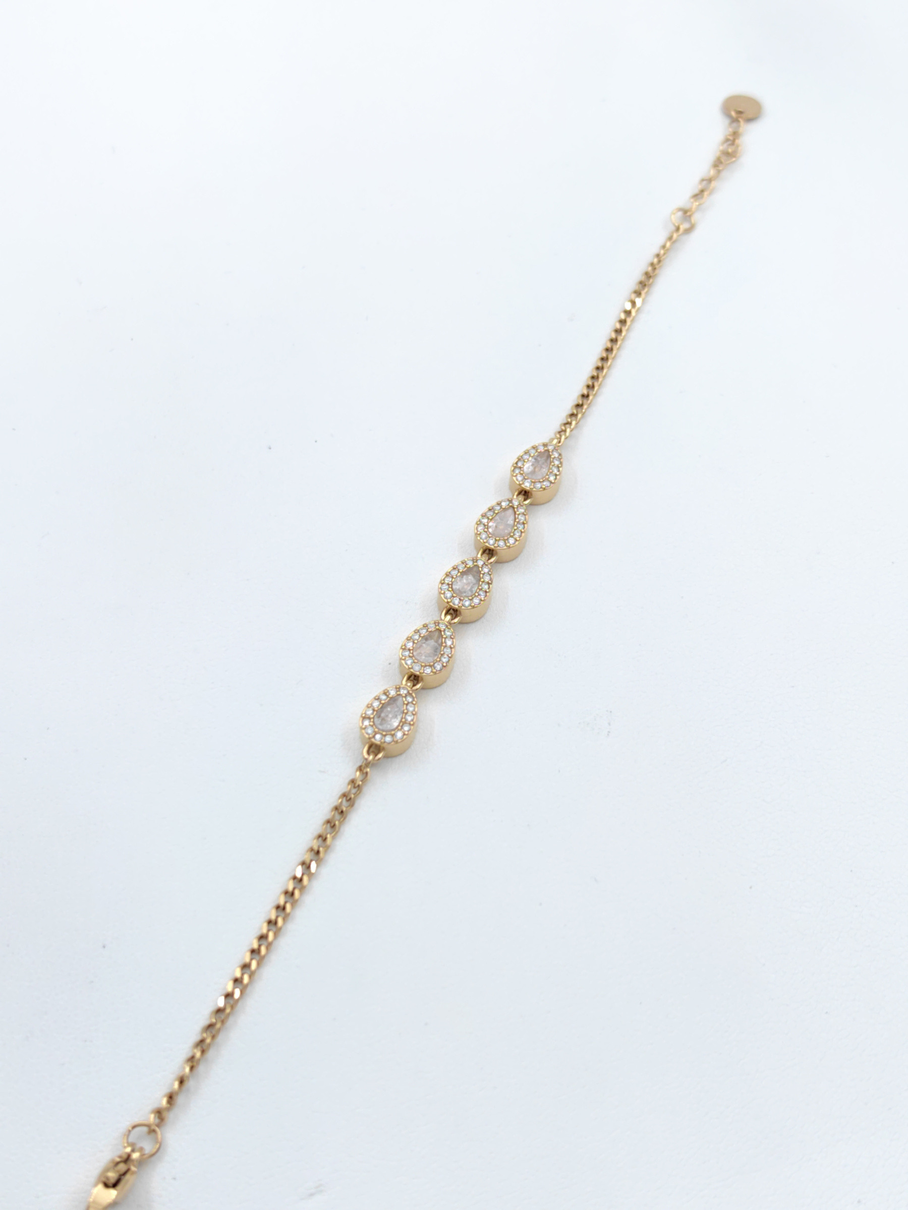 Mayorista Glam Chic - Pulsera de gotas de acero inoxidable