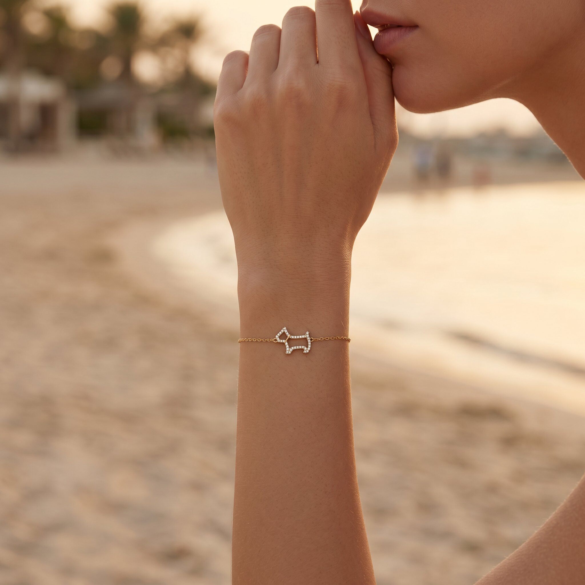 Mayorista Glam Chic - Pulsera de perro de acero inoxidable