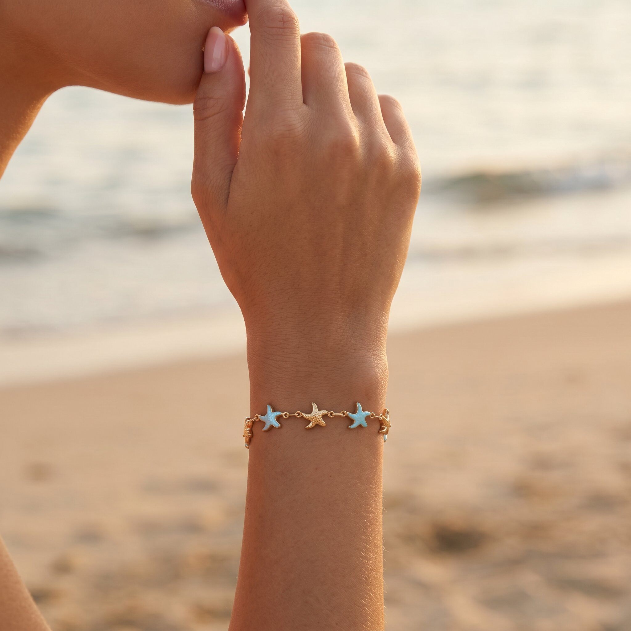 Mayorista Glam Chic - Pulsera de estrella de mar de acero inoxidable
