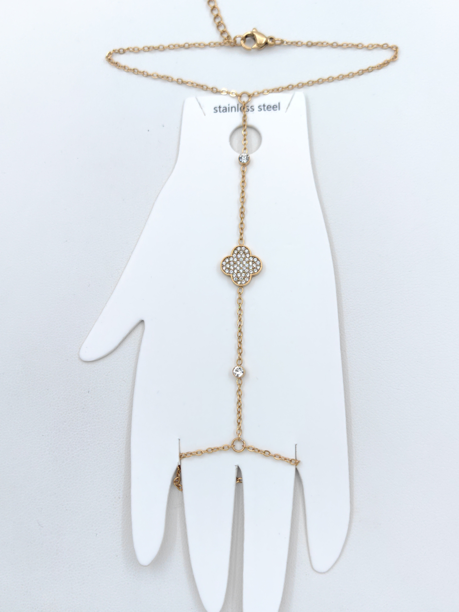 Mayorista Glam Chic - Brazalete de mano de acero inoxidable