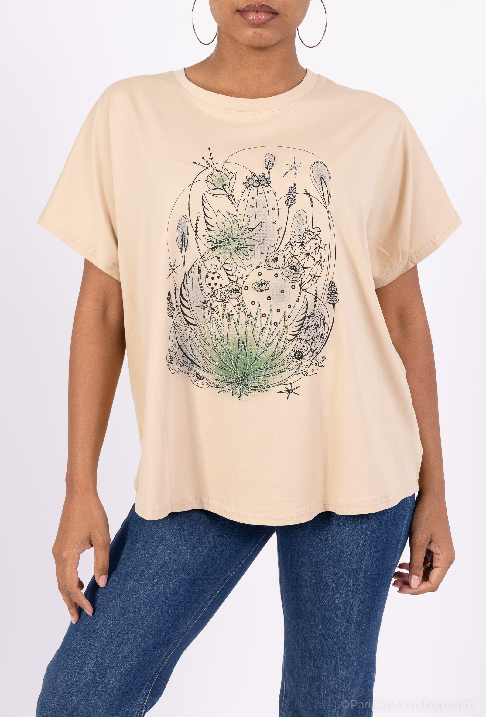 Wholesaler Go pomelo GT - Rhinestone T-shirt