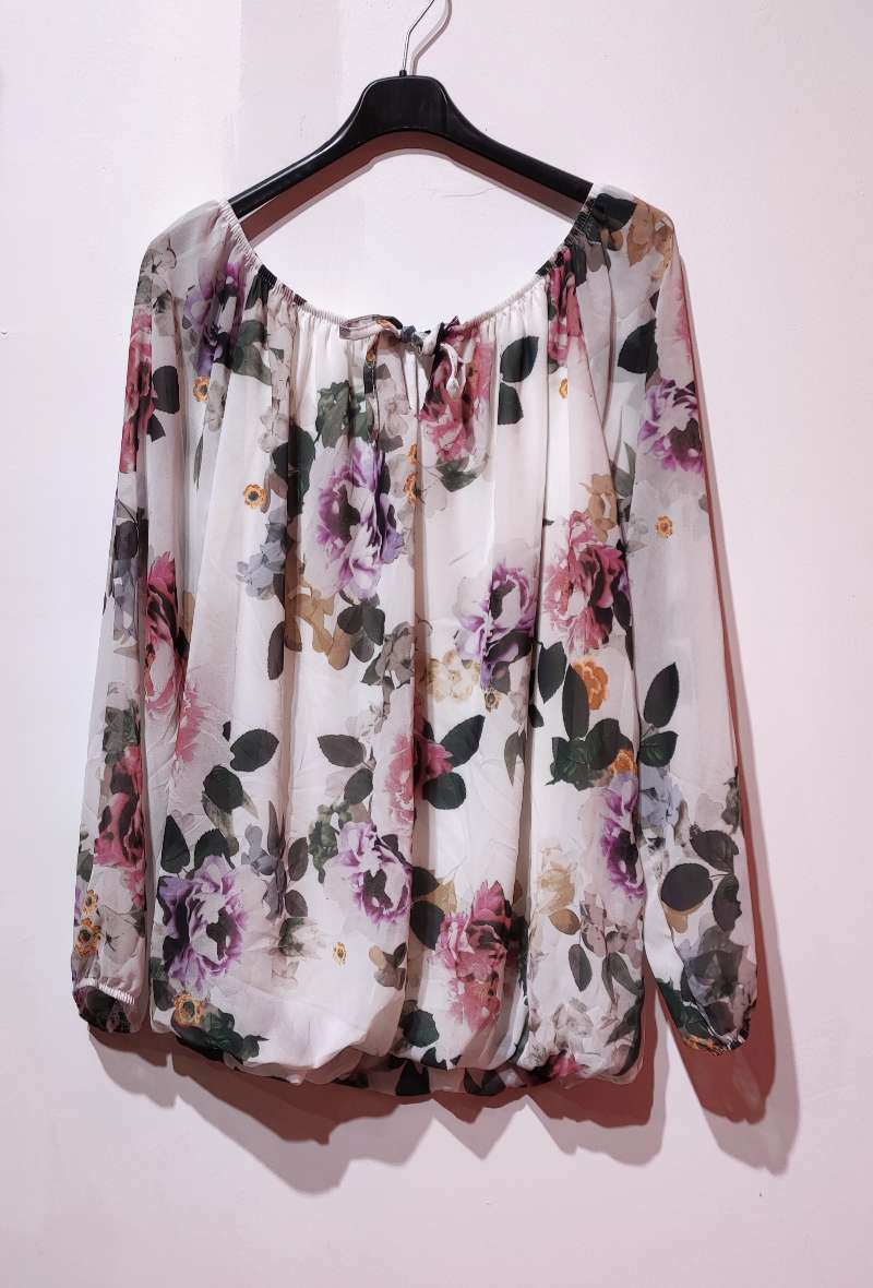 Grossista Go Pomelo - Blusa con collo tondo e cravatta