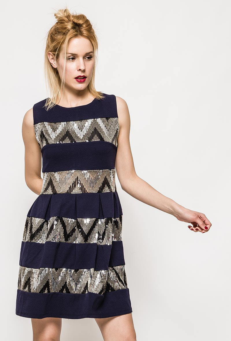 Wholesaler Pomelo - Skater dress with sequins