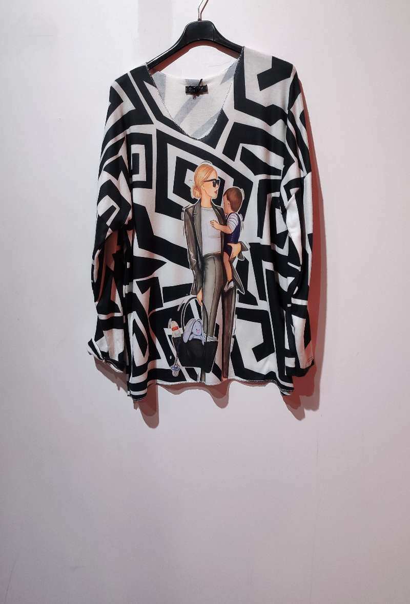 Grossiste Go Pomelo - Sweat ample imprimé