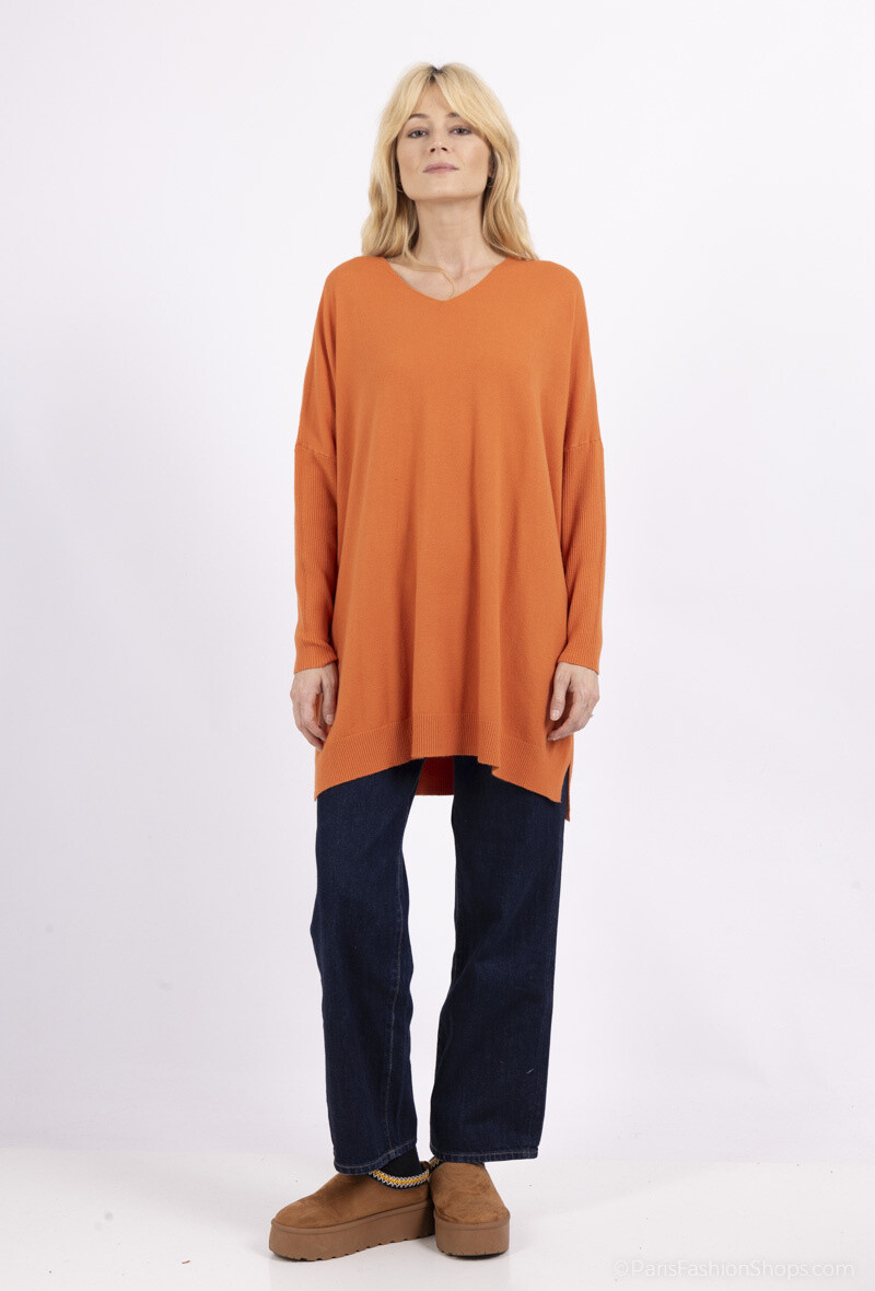 Wholesaler Gold Fashion - Basic V-neck knit sweater