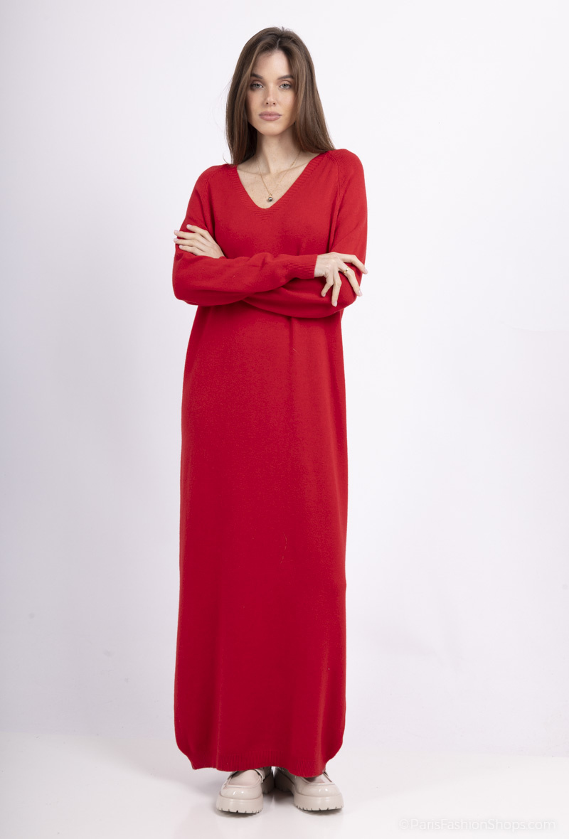 Wholesaler Gold Fashion - Long V-neck dress