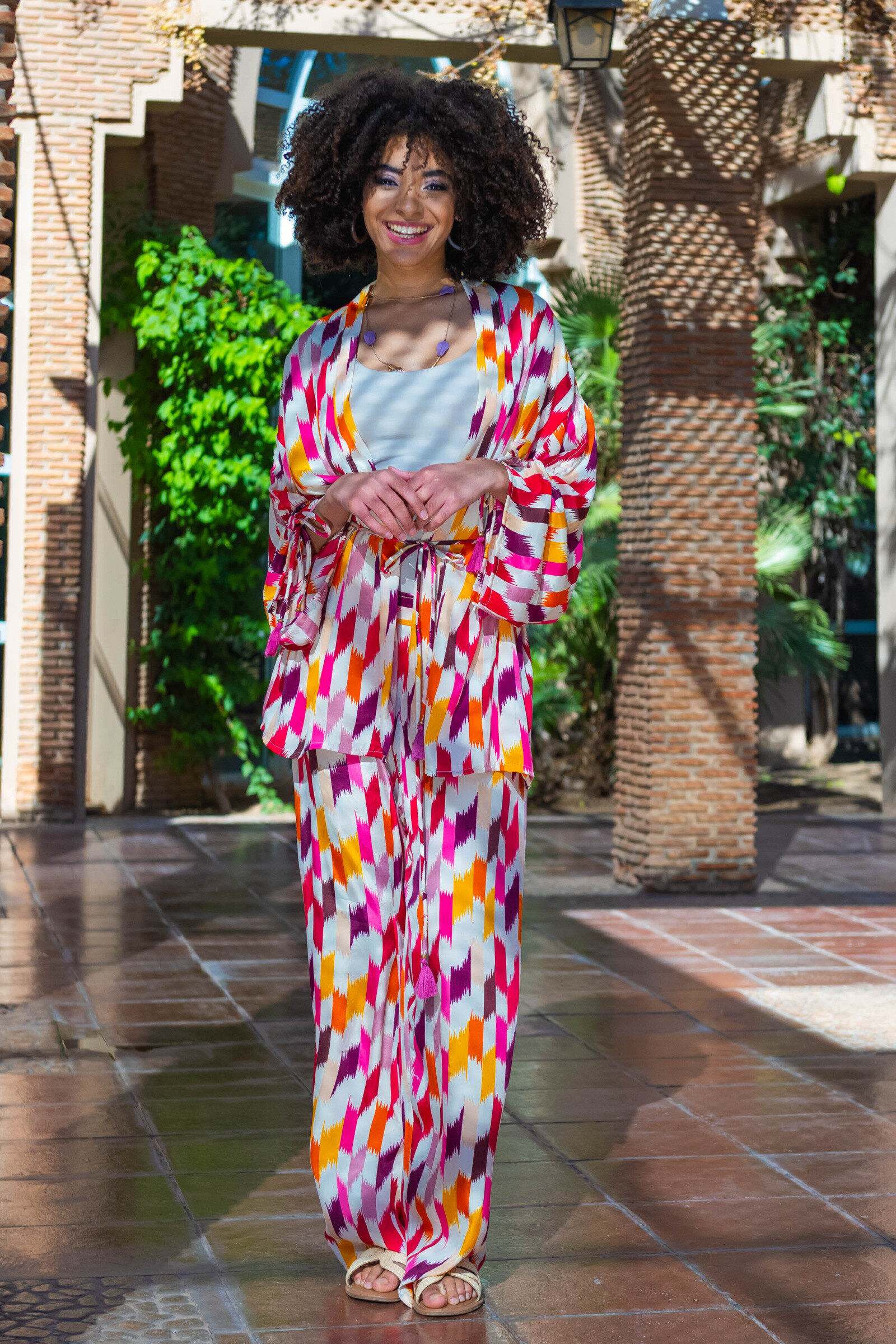 Mayorista Gold & Silver - vestidos de viscosa estampados tina tocados de seda