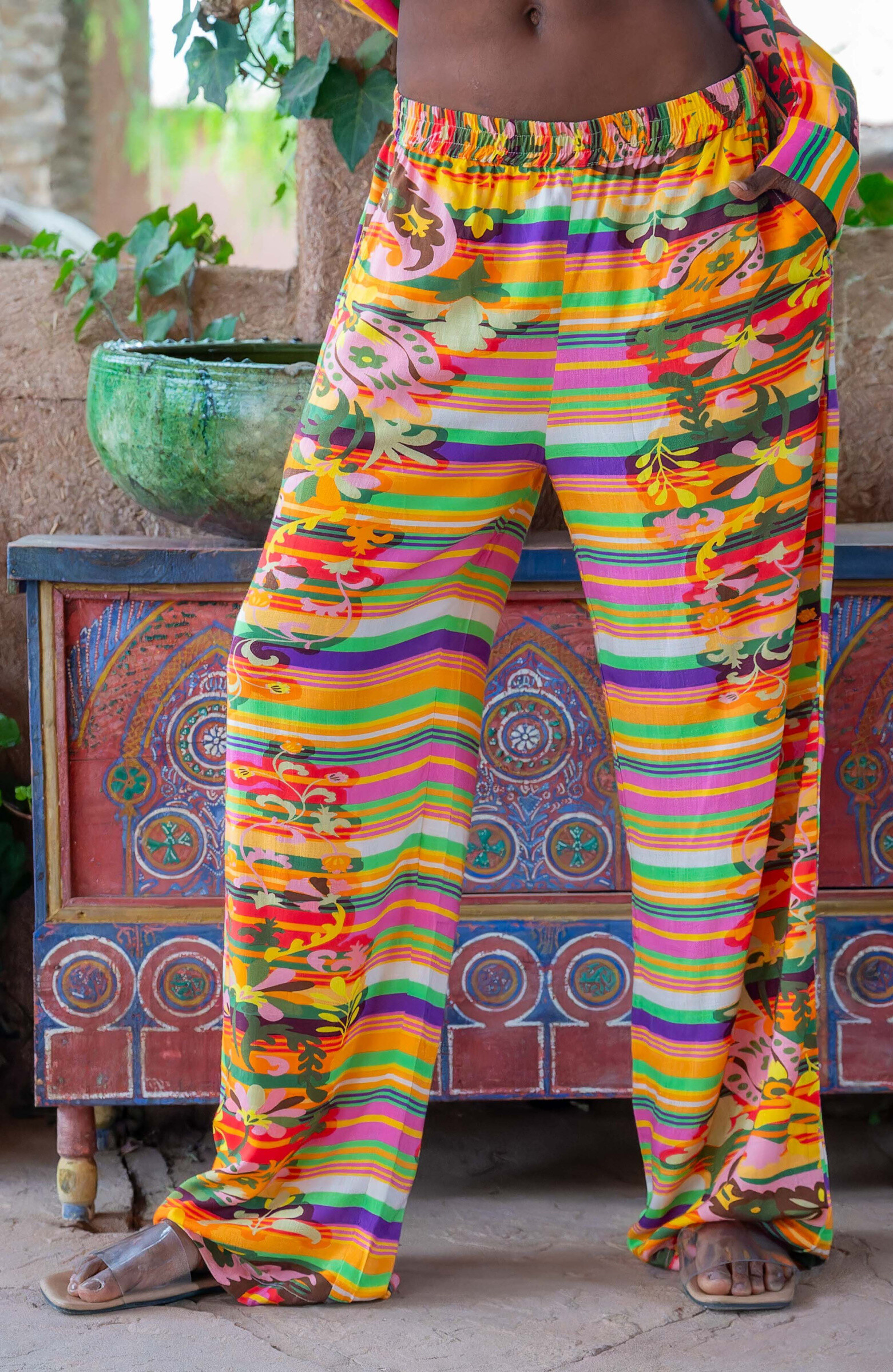 Grossiste Gold & Silver - Pantalon coupe droite ample en lin Stan