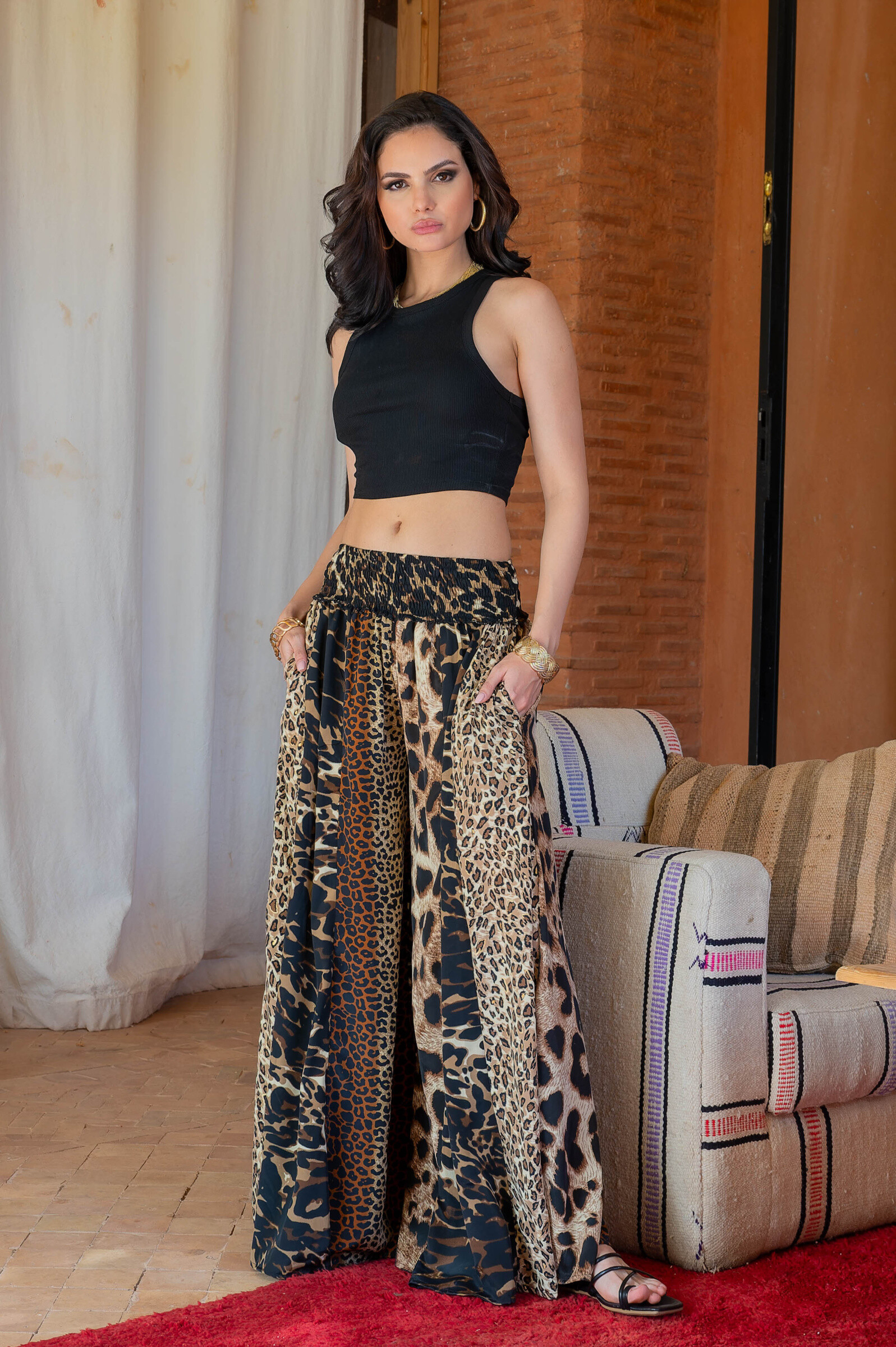 Großhändler Gold & Silver - Lose und flüssige Leopard -Joss -Hosen
