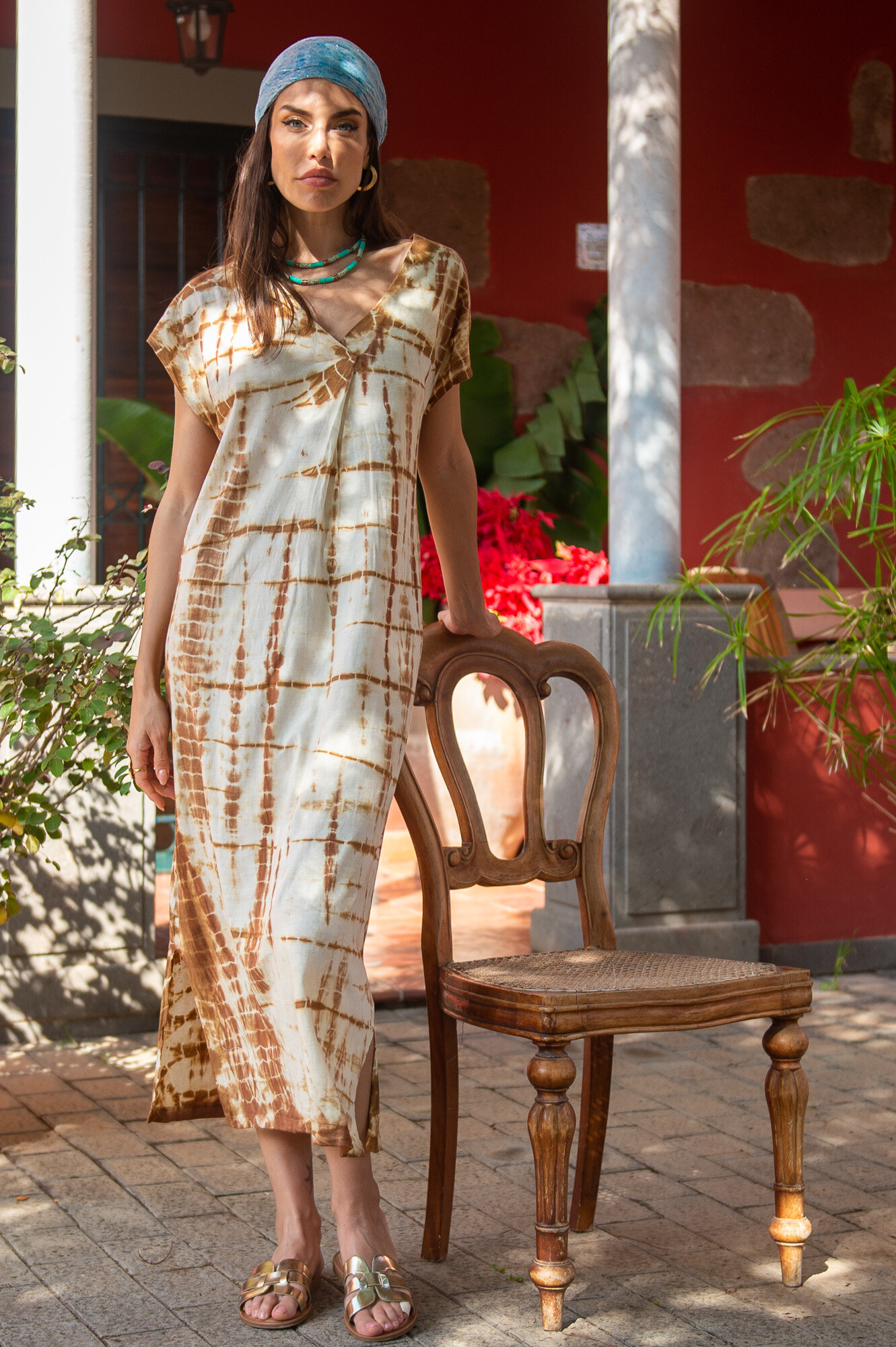 Mayorista Gold & Silver - Vestido Tie&Dye Jill paris dorado y plateado