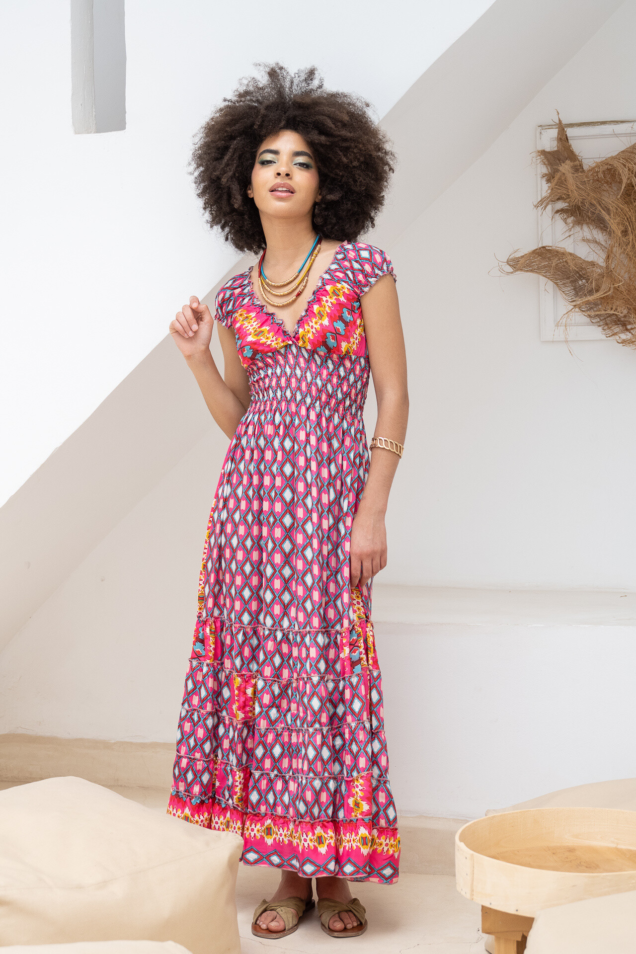 Mayorista Gold & Silver - VESTIDOS LARGOS ESTAMPADOS