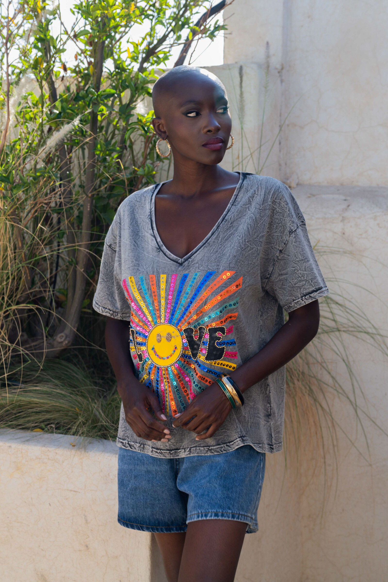 Großhändler Gold & Silver - Kurzarm Love T-Shirt