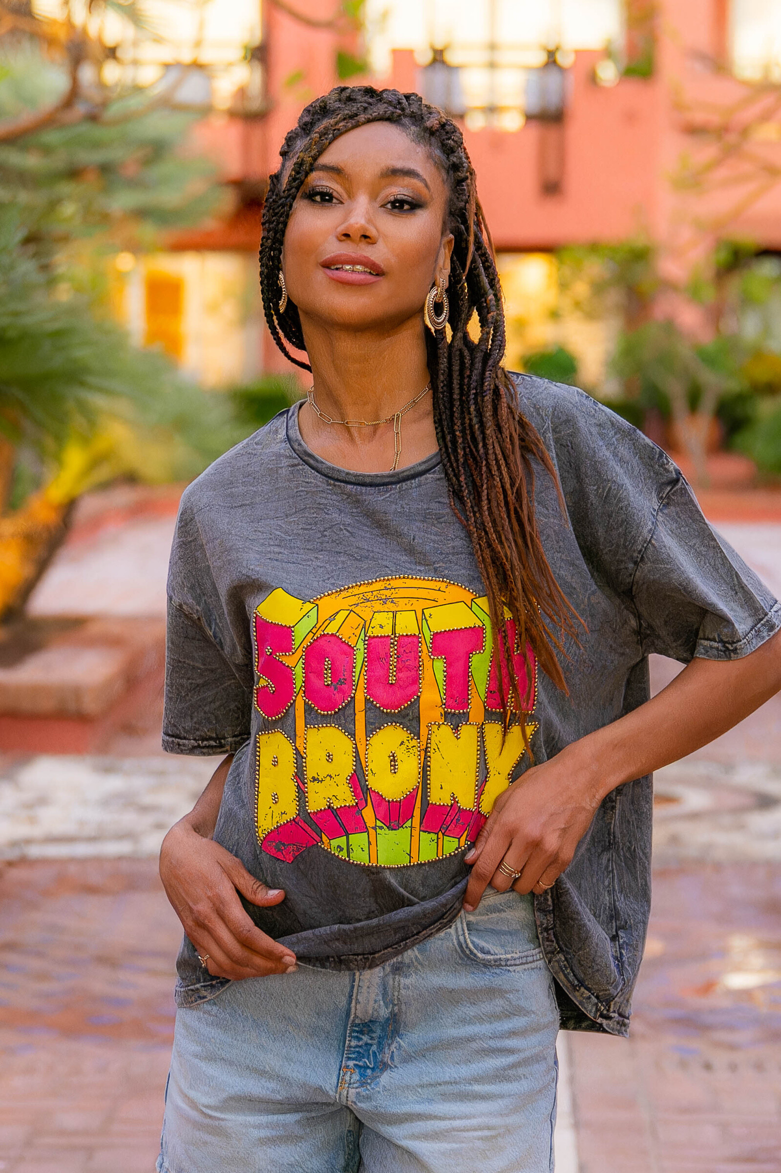 Grossiste Gold & Silver - T-shirt perlé South Bronx