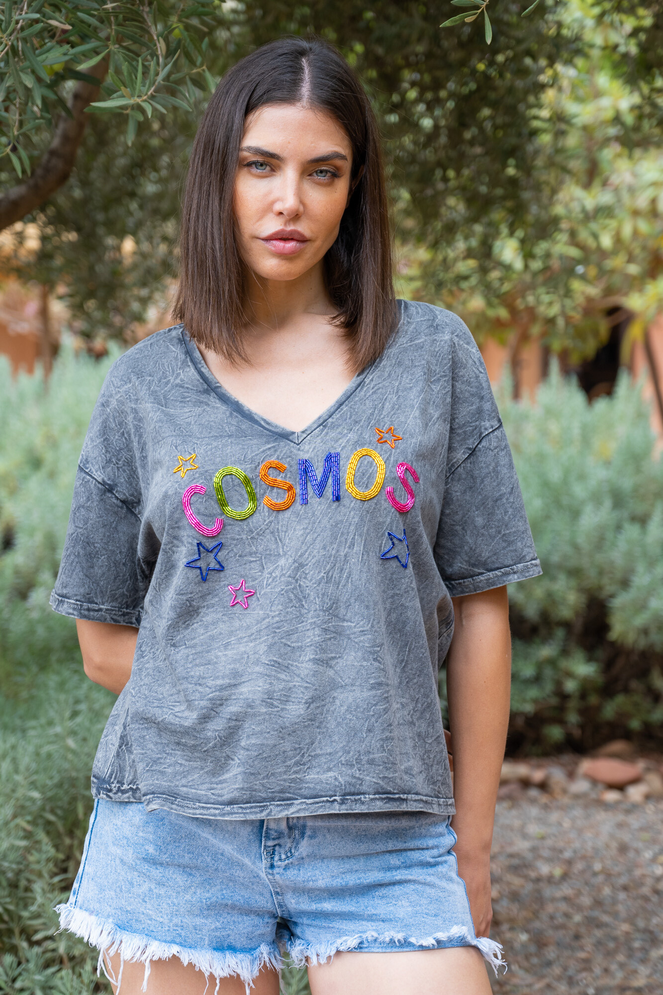 Grossiste Gold & Silver - T-shirt à sequins Cosmos