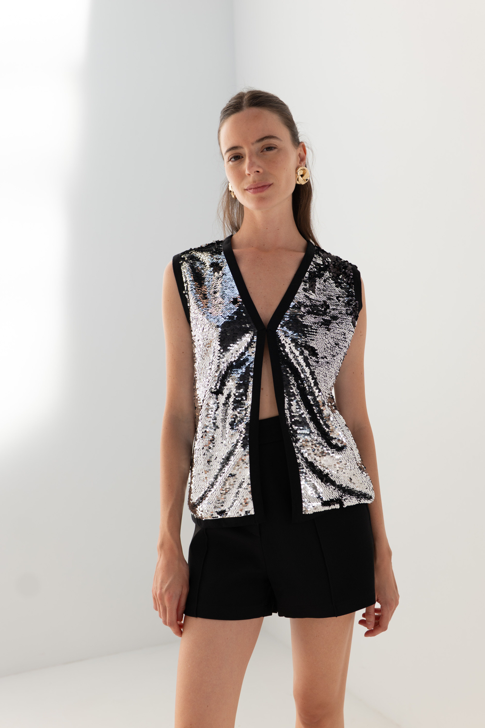 Grossiste Golden Live - Gilet sans manches à sequins