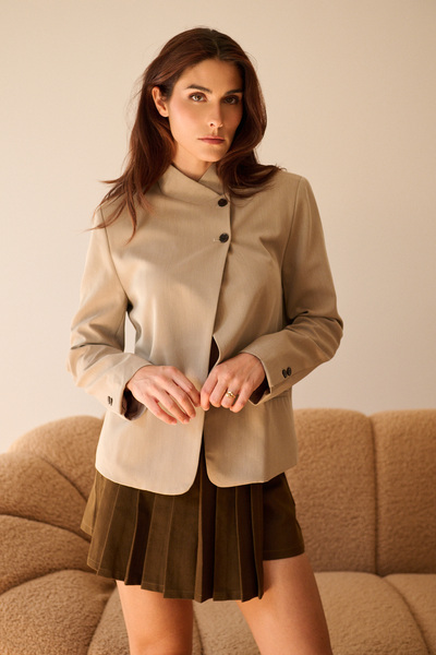 Großhändler Golden Live - Blazerjacke mit Mao-Kragen Großhändler Golden Live - Blazerjacke mit Mao-Kragen