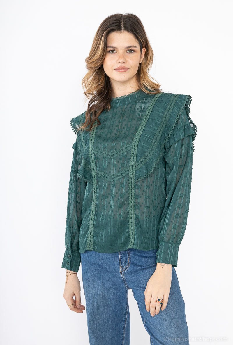 Grossiste Golden Live - Blouse à détails brodés
