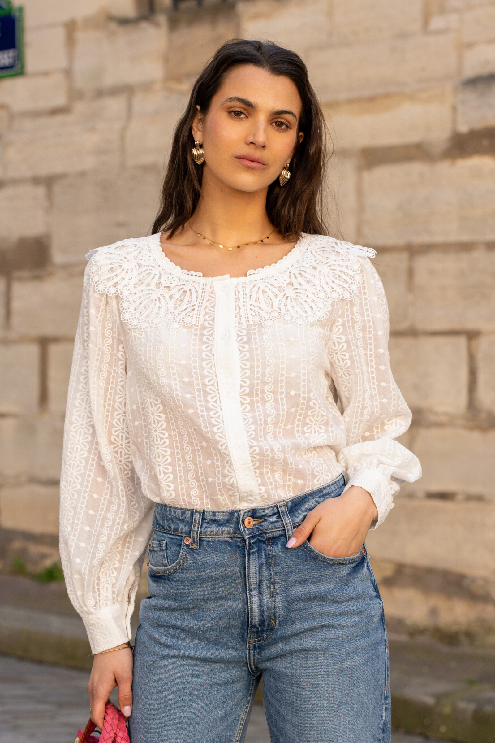 Grossista Golden Live - Camicia di cotone col Claudine