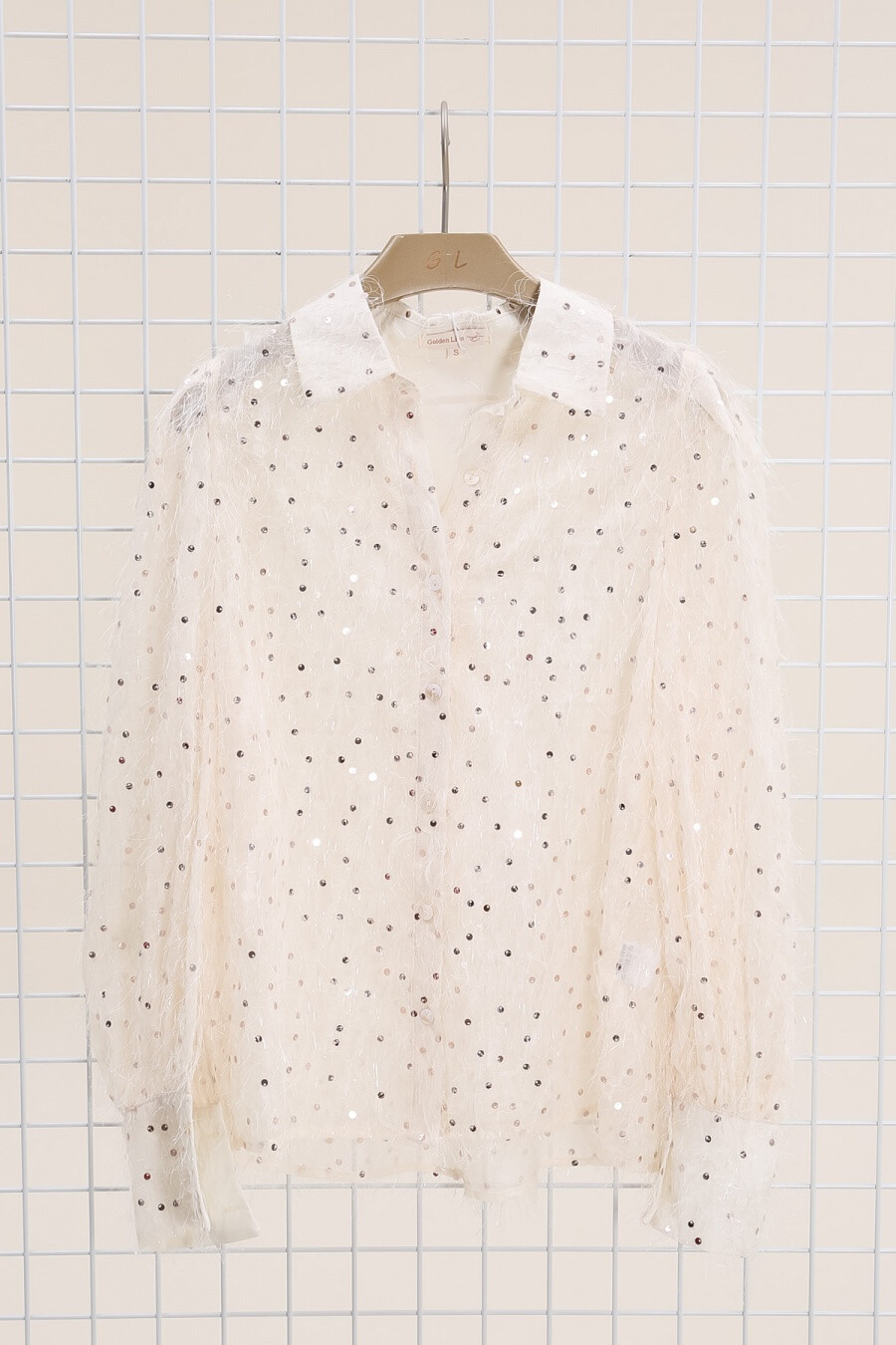 Wholesaler Golden Live - Sequined and fringed shirt