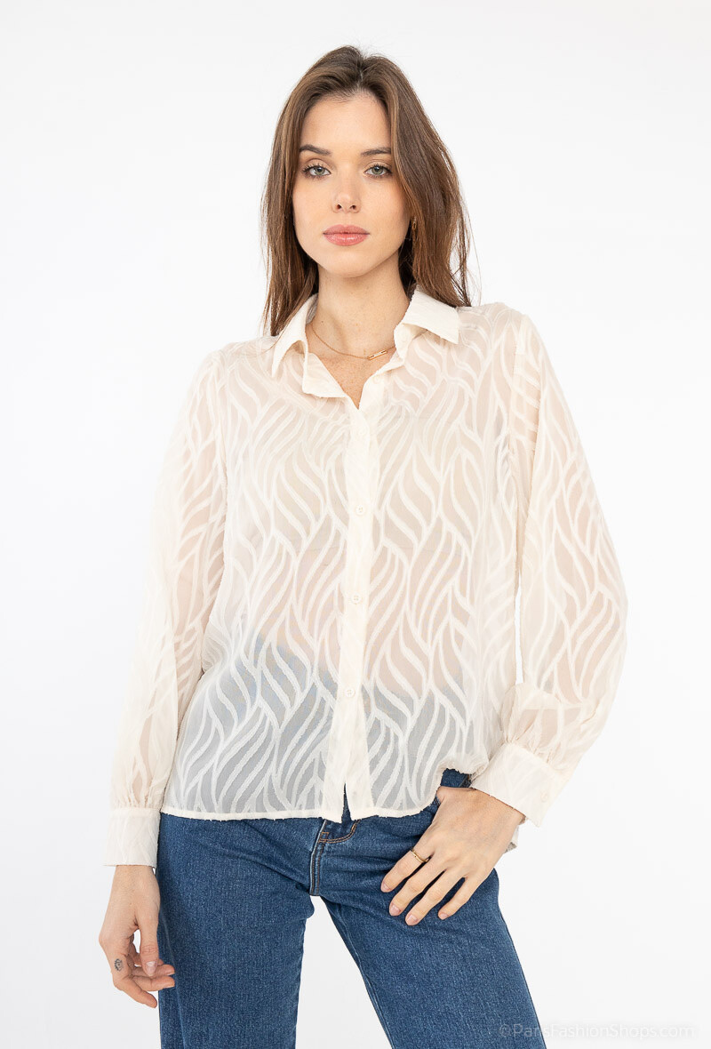 Wholesaler Golden Live - Sheer patterned shirt