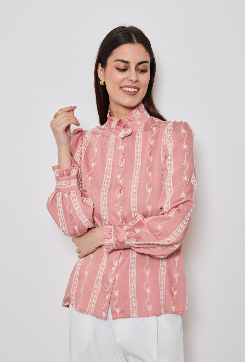 Wholesaler Golden Live - Blouse with embroidery