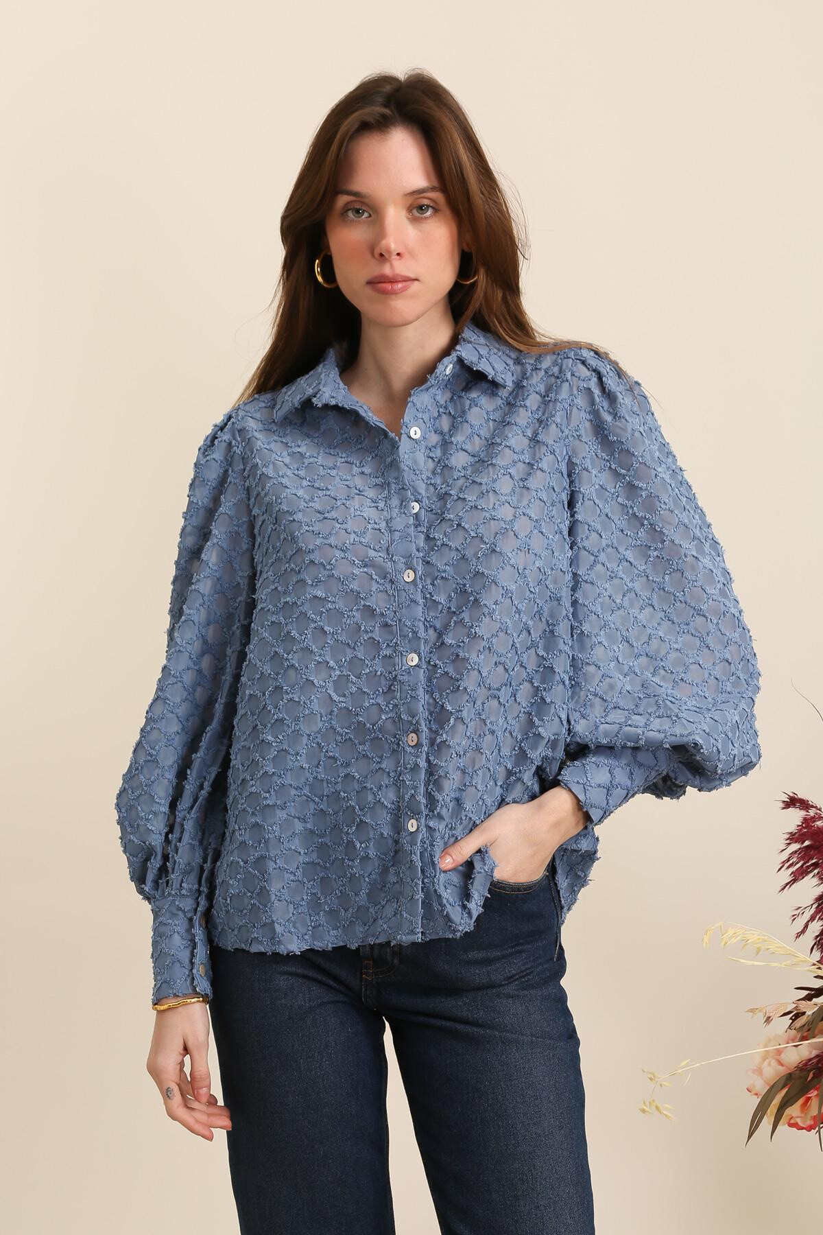 Wholesaler Golden Live - Textured shirt