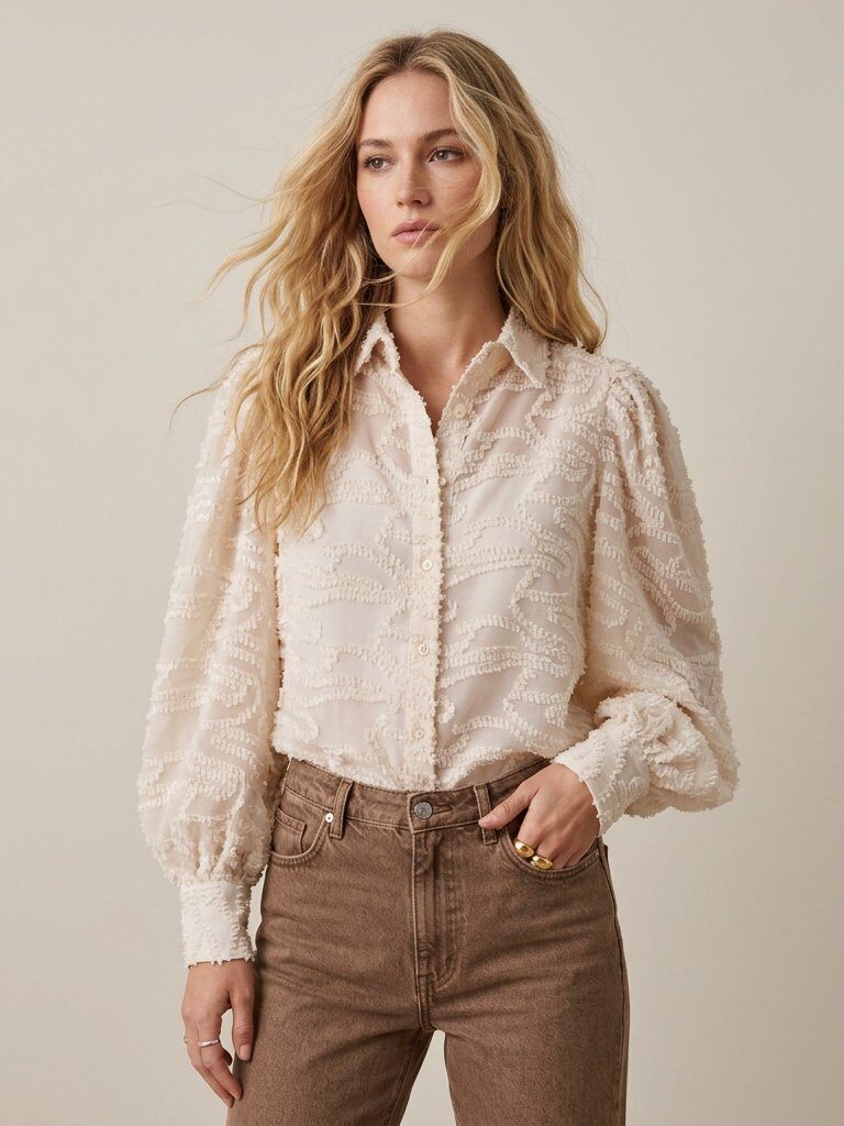 Grossiste Golden Live - Chemise transparente texturé