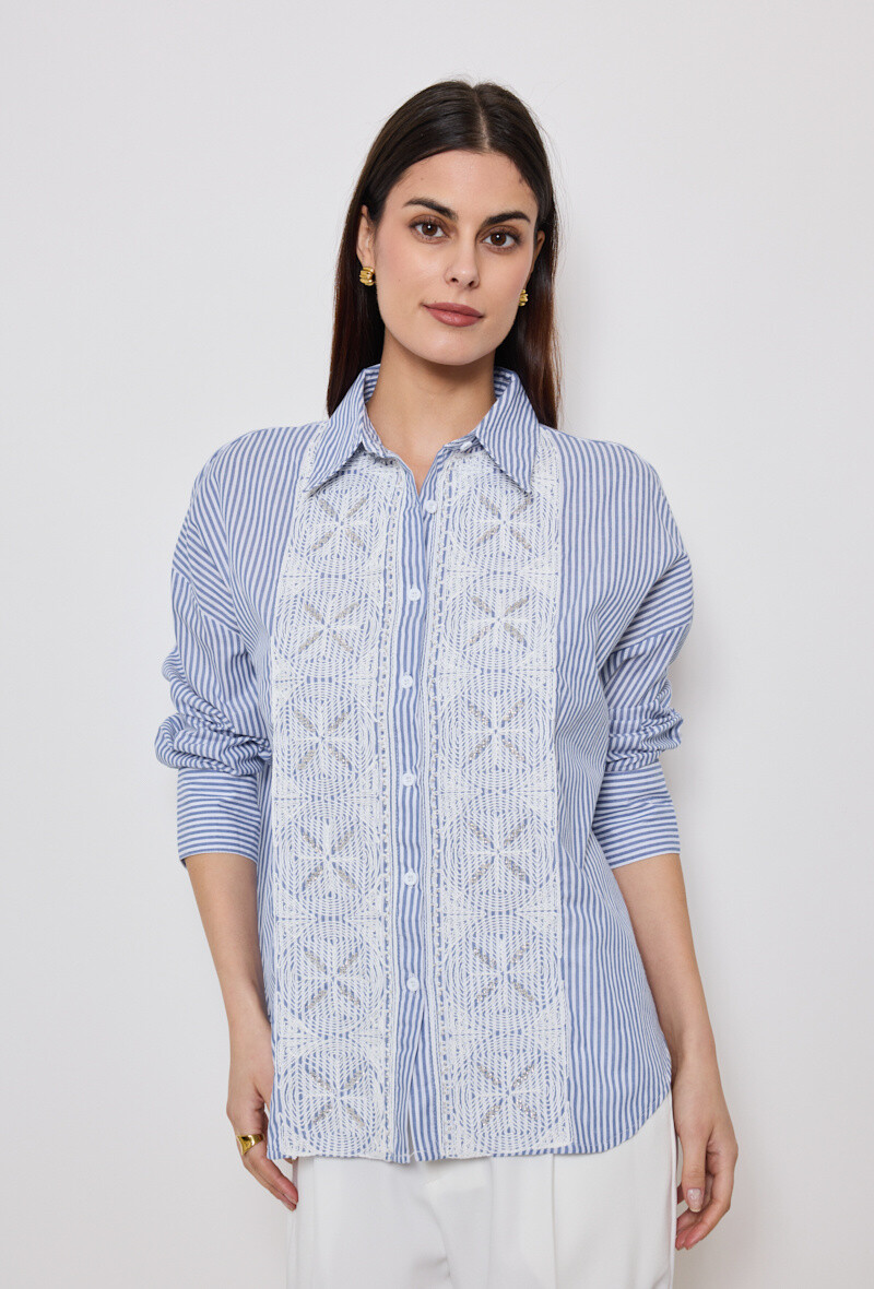 Wholesaler Golden Live - Pearl striped shirt