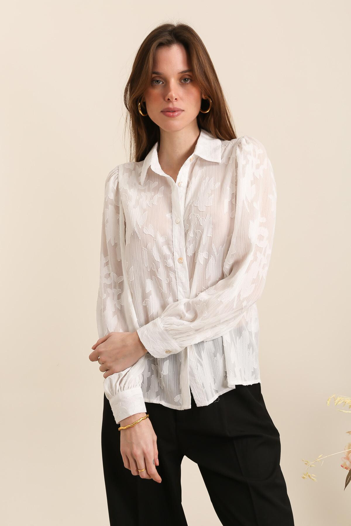 Wholesaler Golden Live - Transparent pattern shirt