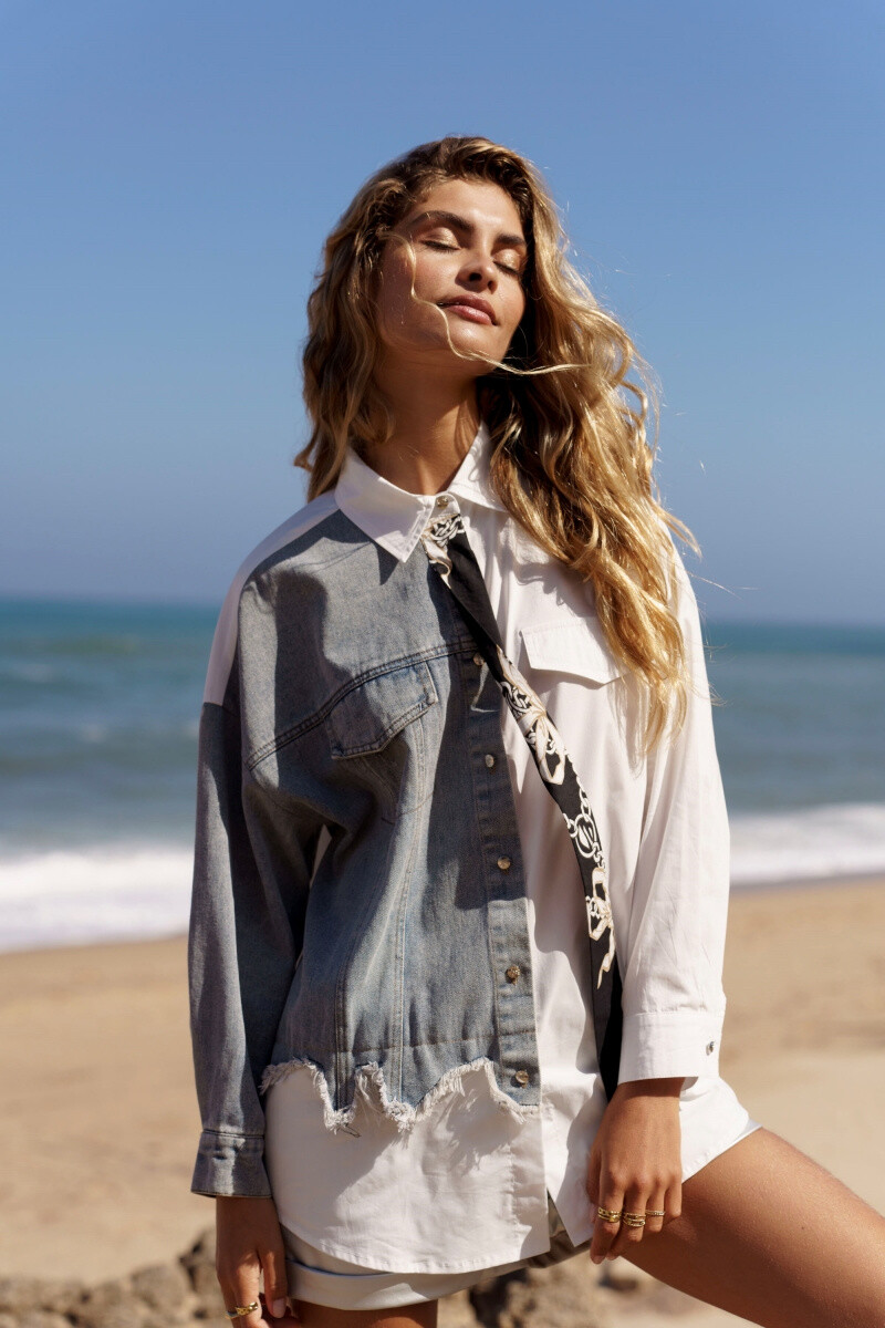 Wholesaler Golden Live - Bi-material shirt
