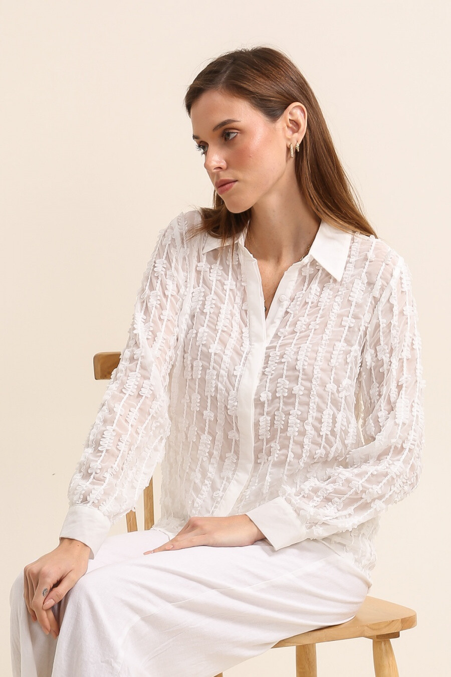 Wholesaler Golden Live - Textured shirt