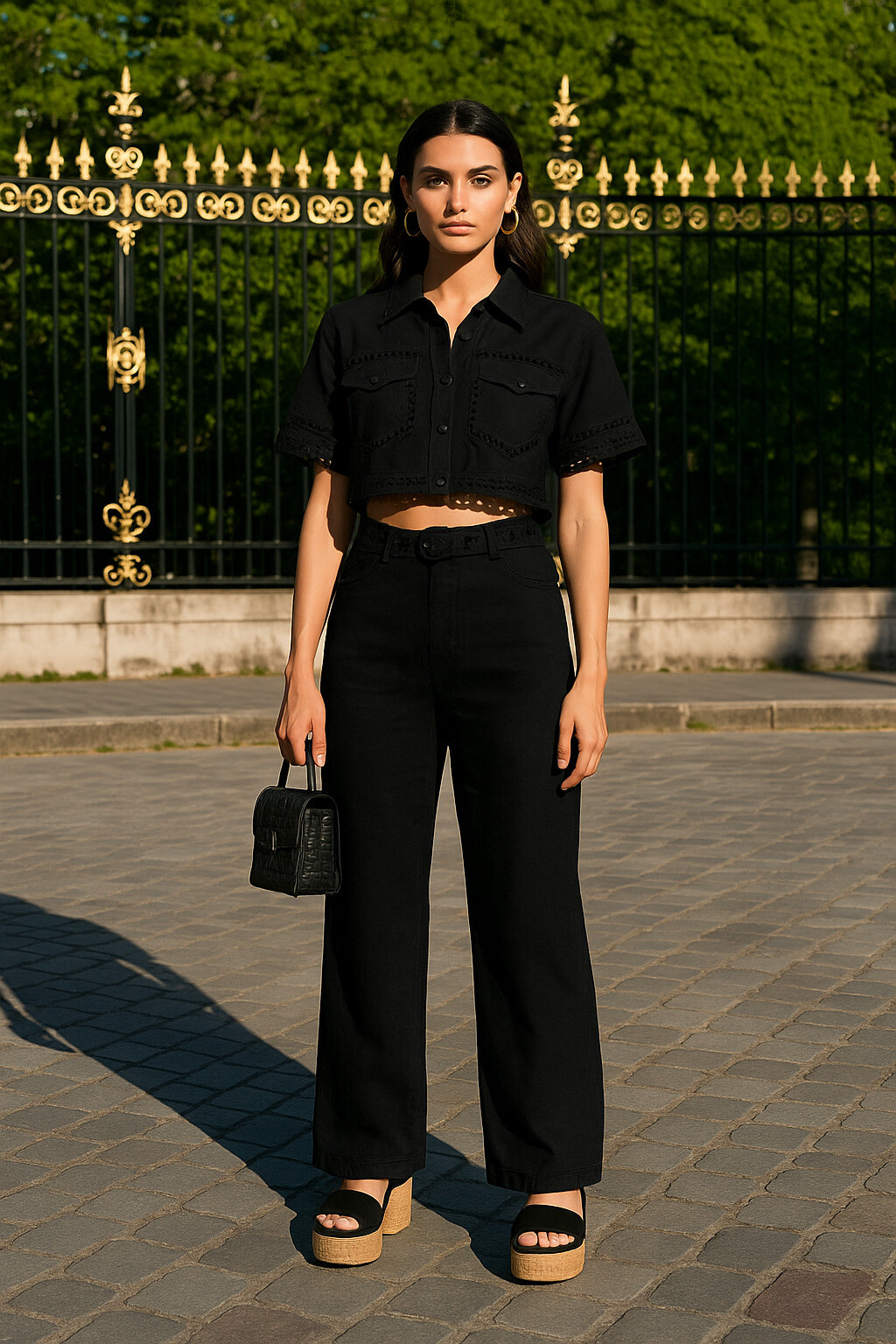 Grossiste Golden Live - Ensemble pantalon avec dentelle