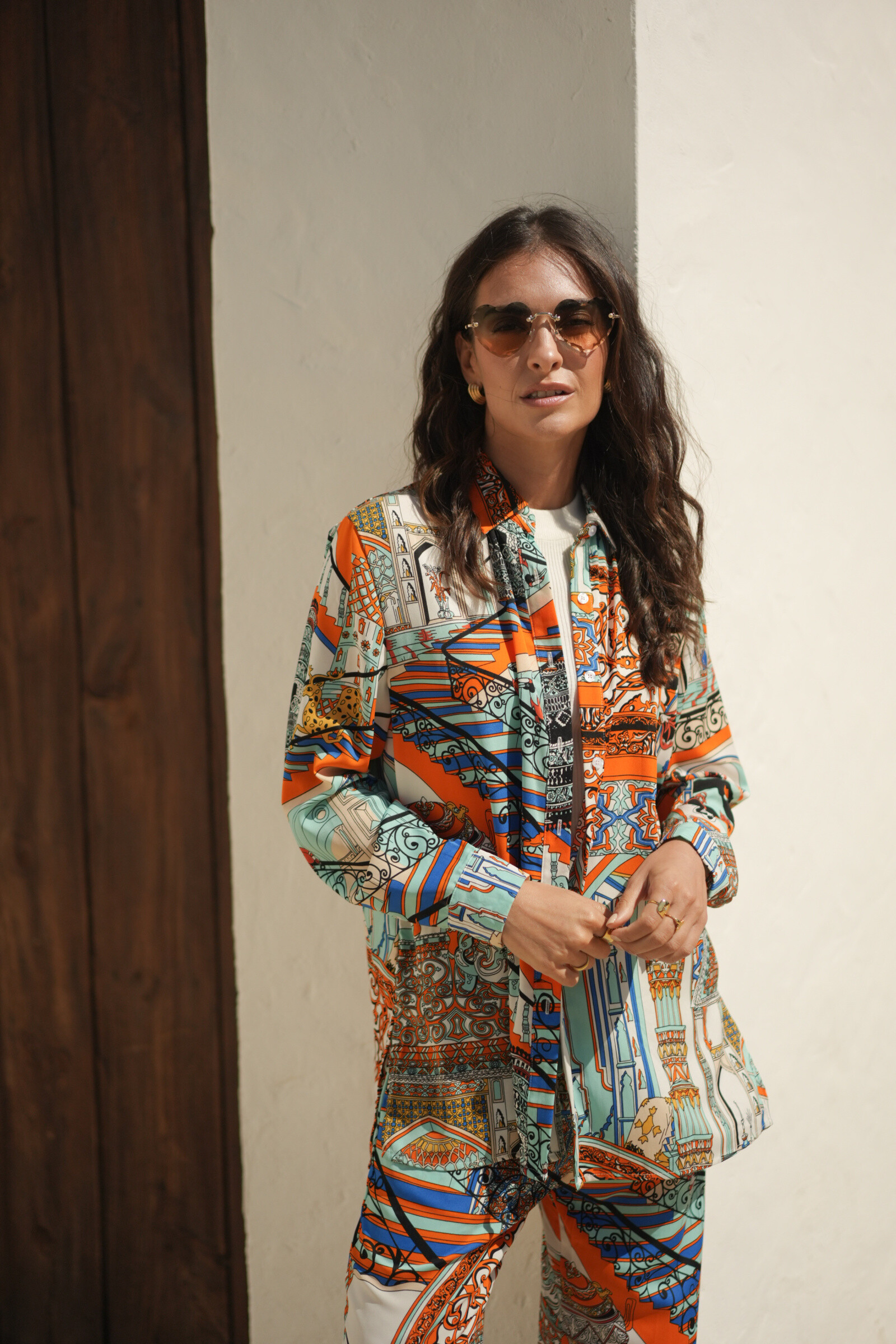 Grossista Golden Live - Set camicia e pantaloni con stampa