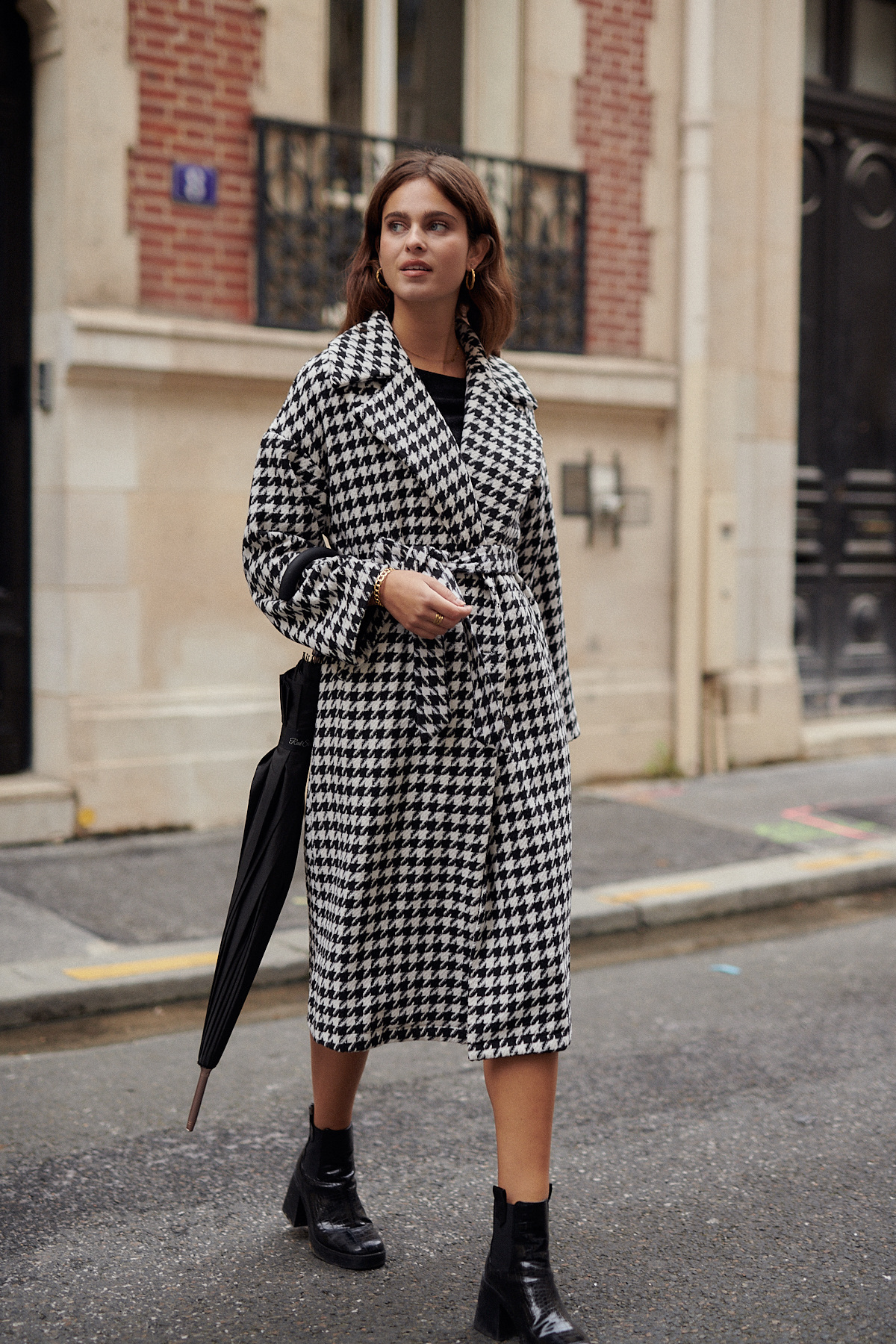 Wholesaler Golden Live - Houndstooth trench coat
