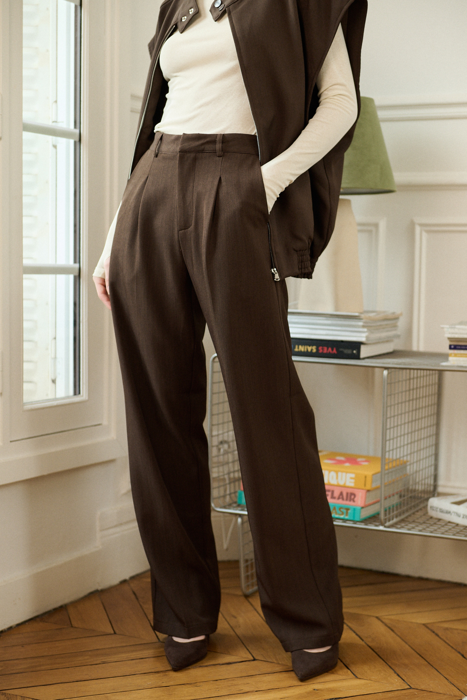 Wholesaler Golden Live - Flowy tailored trousers with pleats