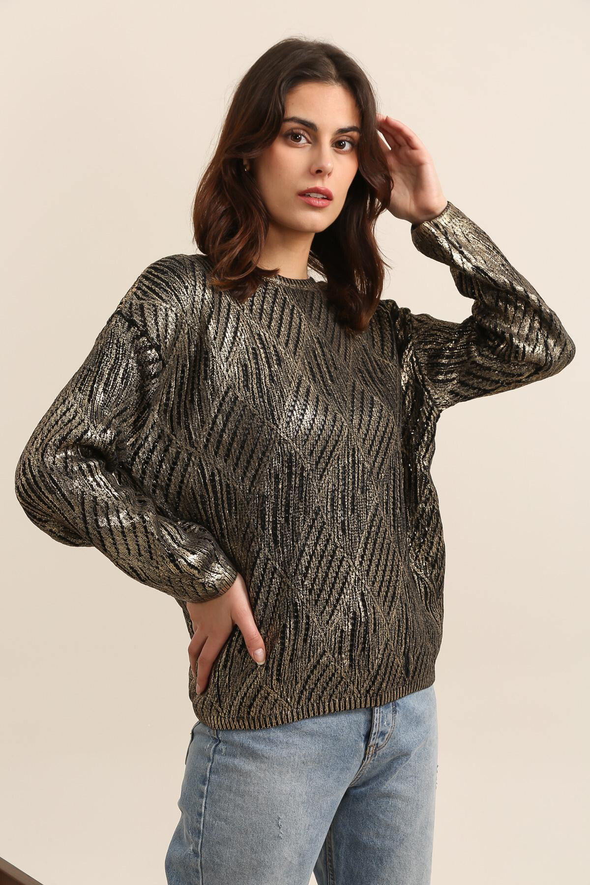Wholesaler Golden Live - Metallic knit sweater